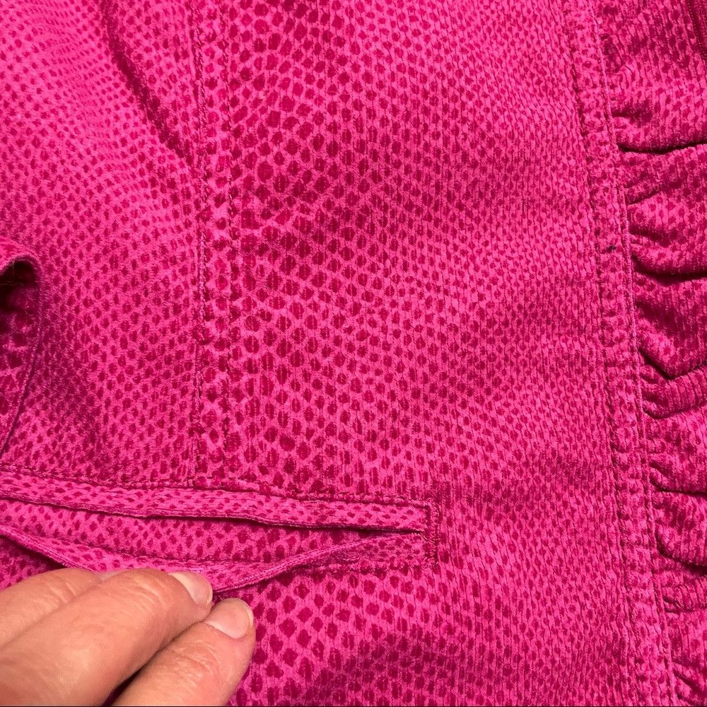 Chicos Chico’s Cord Bouquet Bianca Fuchsia Jacket Size 1 US M Size M / US 6-8 / IT 42-44 - 7 Thumbnail