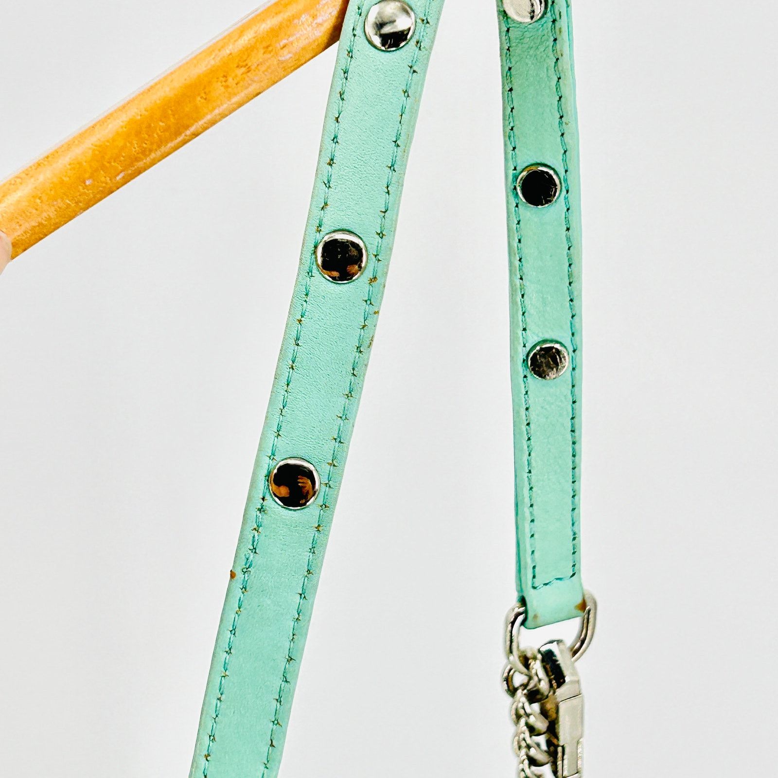 Rebecca Minkoff Vintage Y2K Mint Green Leather Silver Chain Shoulder Bag Size ONE SIZE - 4 Thumbnail
