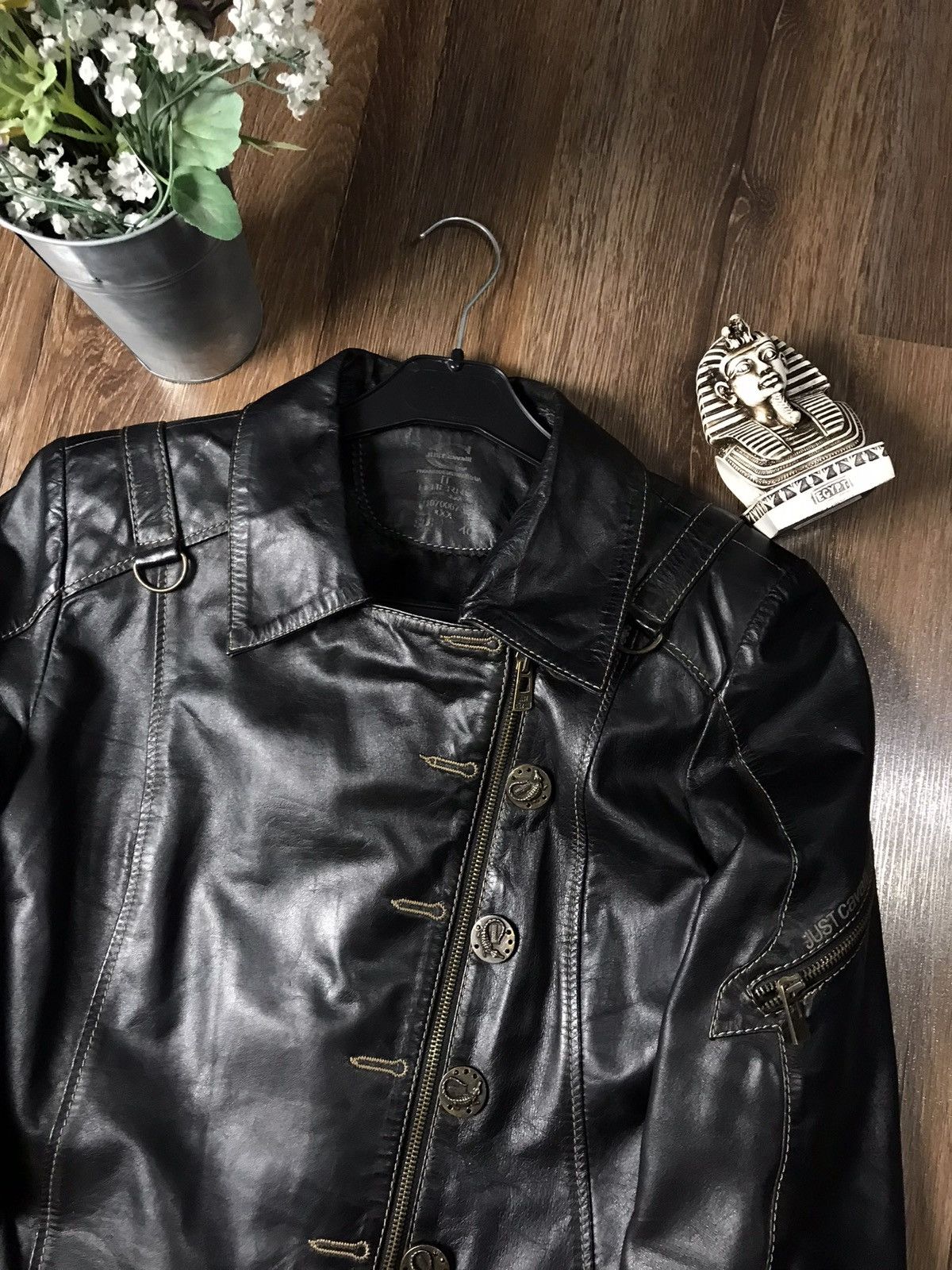 Just Cavalli Just Cavalli Leather Jacket Size S / US 4 / IT 40 - 2 Thumbnail