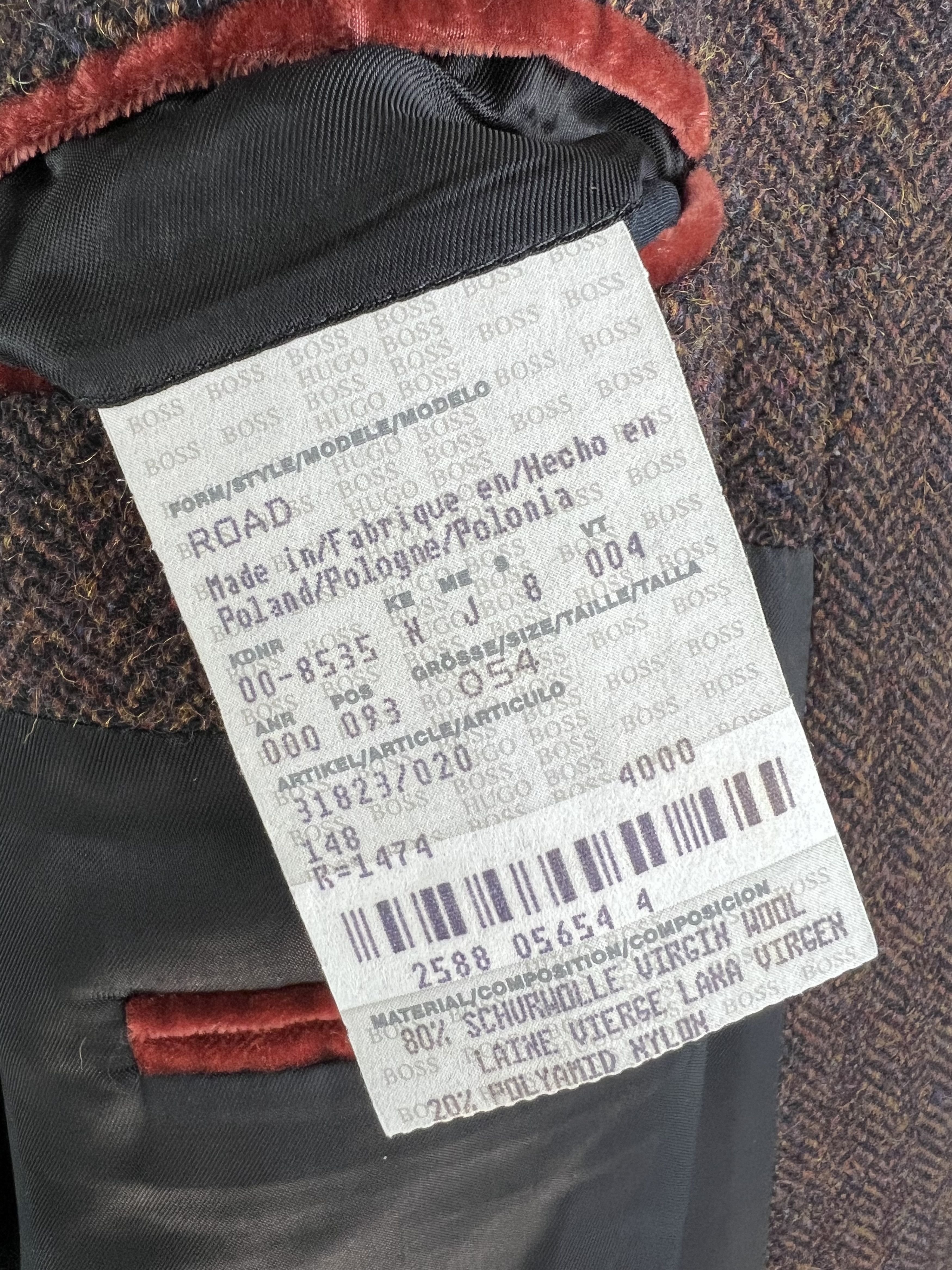 Hugo Boss Vtg Hugo Boss Wool Herringbone Heavy Coat Size 54 Size US L / EU 52-54 / 3 - 14 Thumbnail