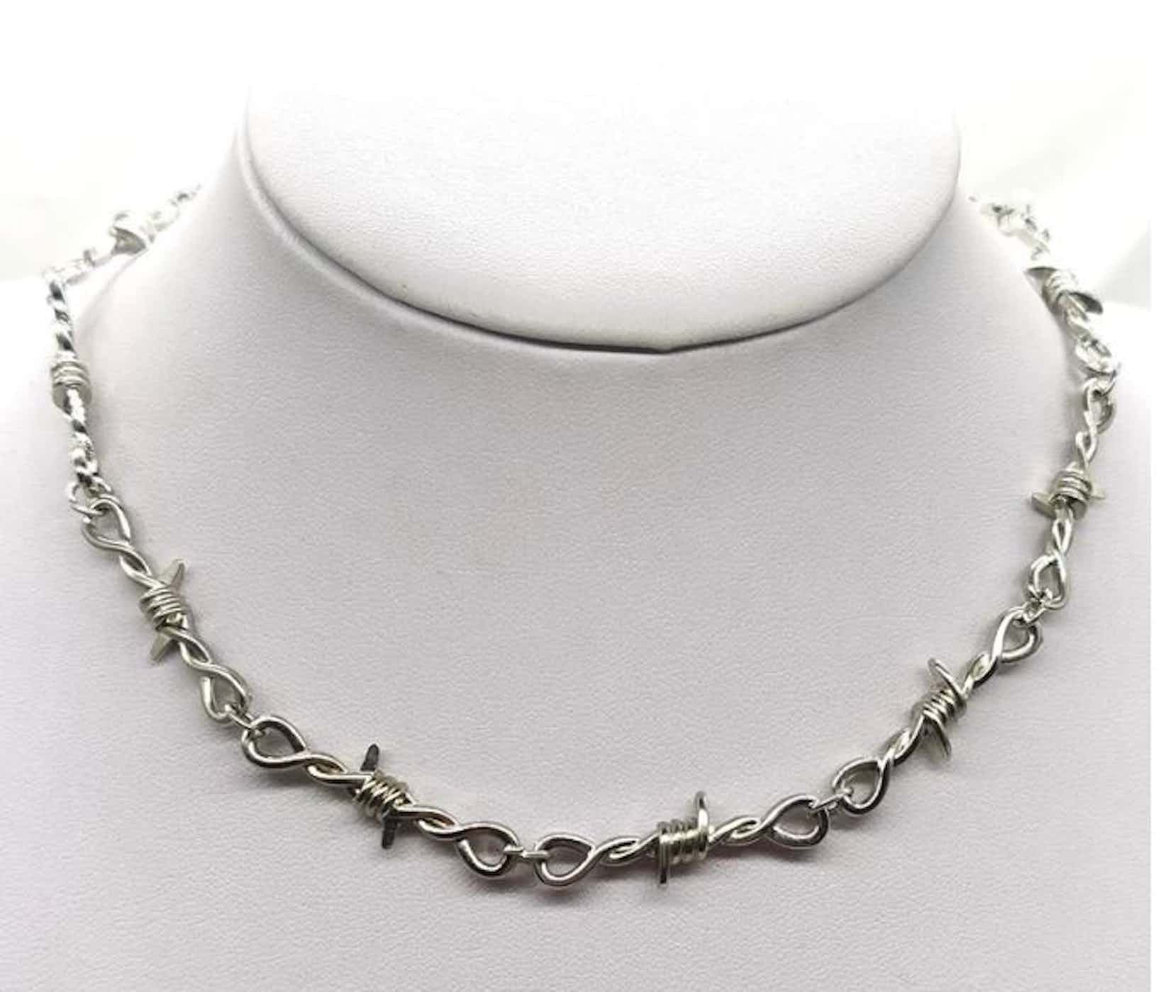 Jewelry Barbed Wire Choker Necklace Size ONE SIZE - 2 Thumbnail