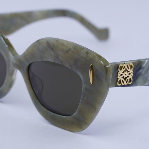 Loewe 🕶️ New Loewe LW40127I 60E Sunglasses - Green Marble Frame Size ONE SIZE - 5 Thumbnail