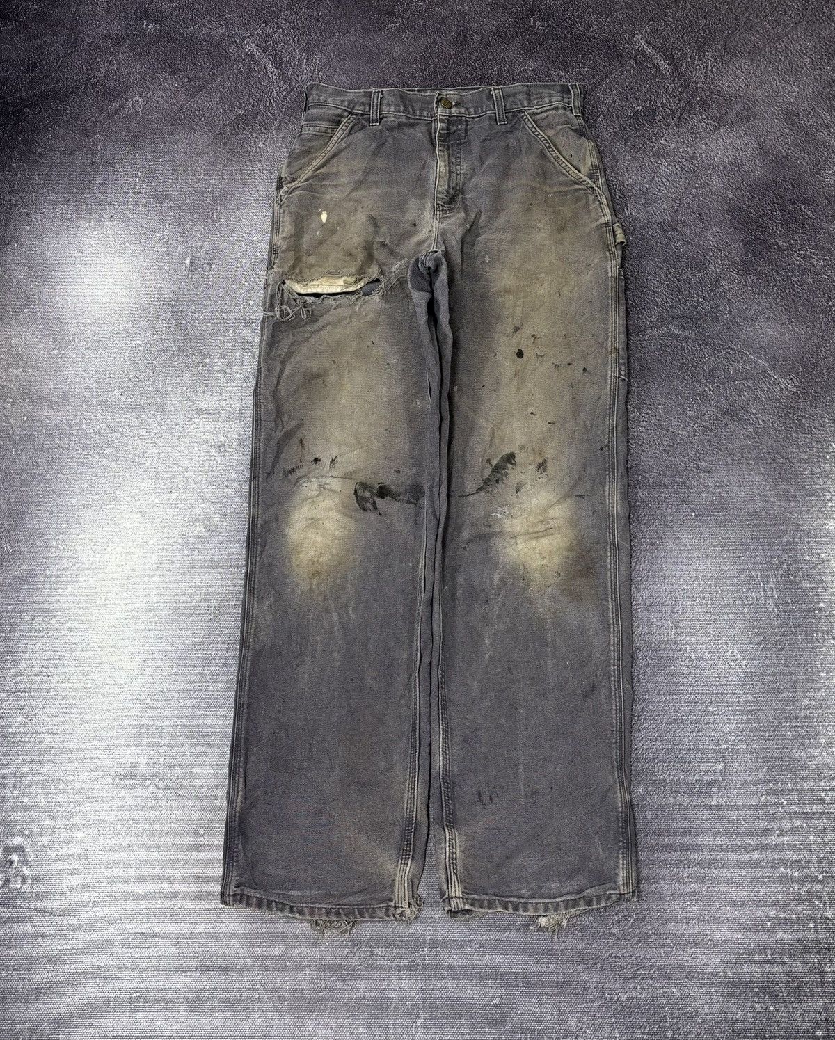 Carhartt Vintage Carhartt USA Dungaree Fit Distressed Work Pants Size US 32 / EU 48 - 2 Thumbnail