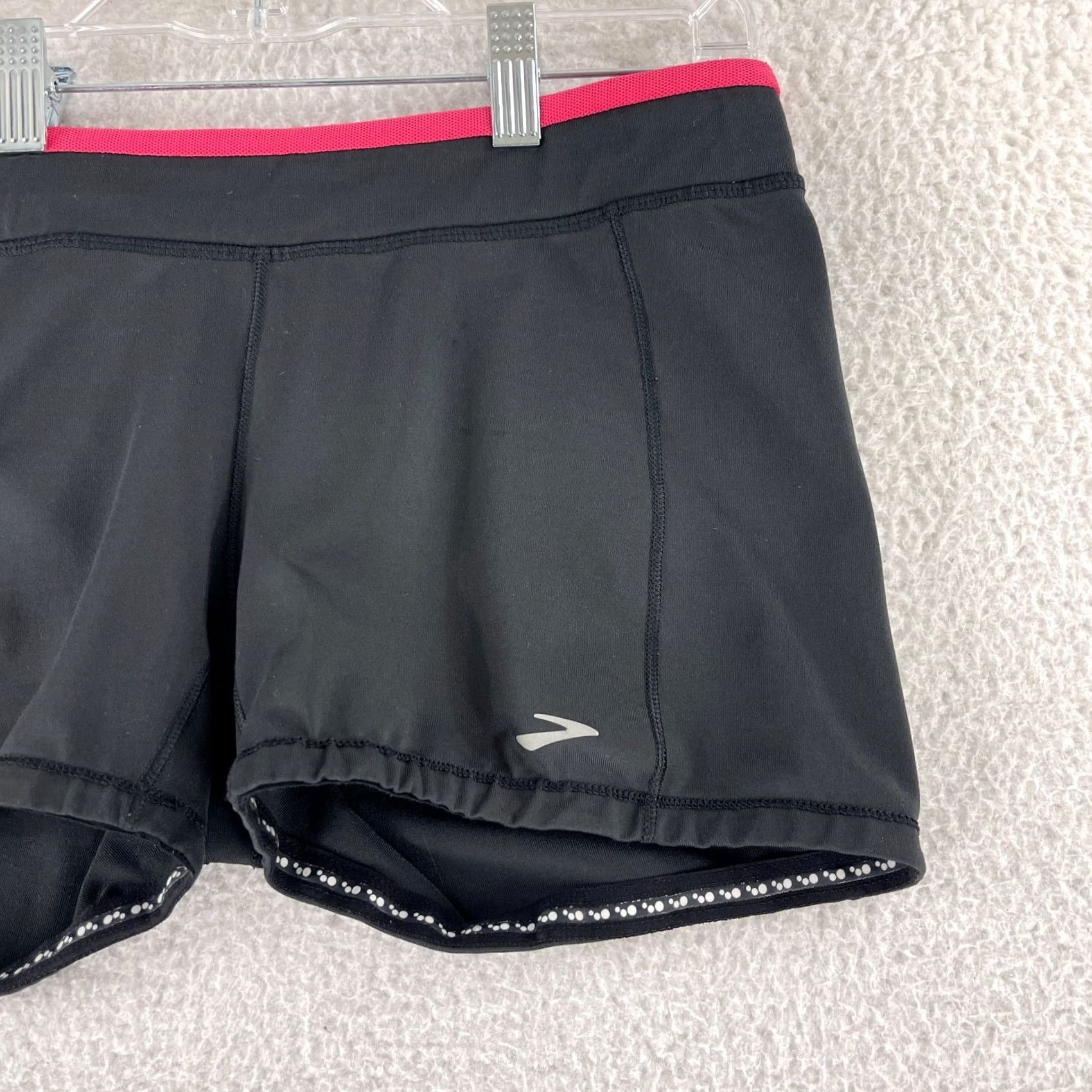 Brooks Brooks Shorts Womens L Black Equilibrium Technology Running Stretch Pull On Size 36" / US 14 / IT 50 - 3 Thumbnail