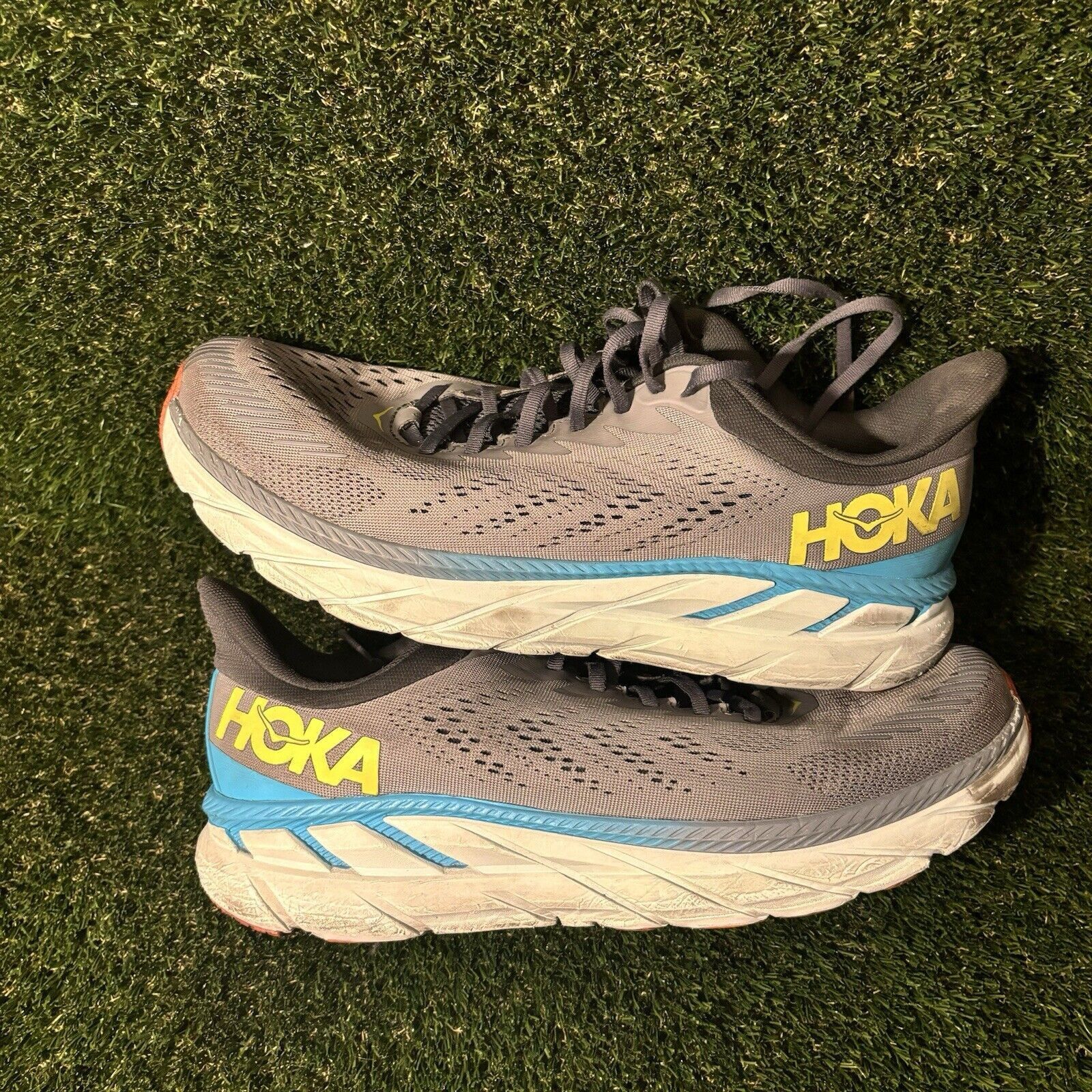 Hoka Size 12.5 - Hoka One One Clifton 7 Gray - 1110508-WDDS Size US 12.5 / EU 45-46 - 4 Thumbnail