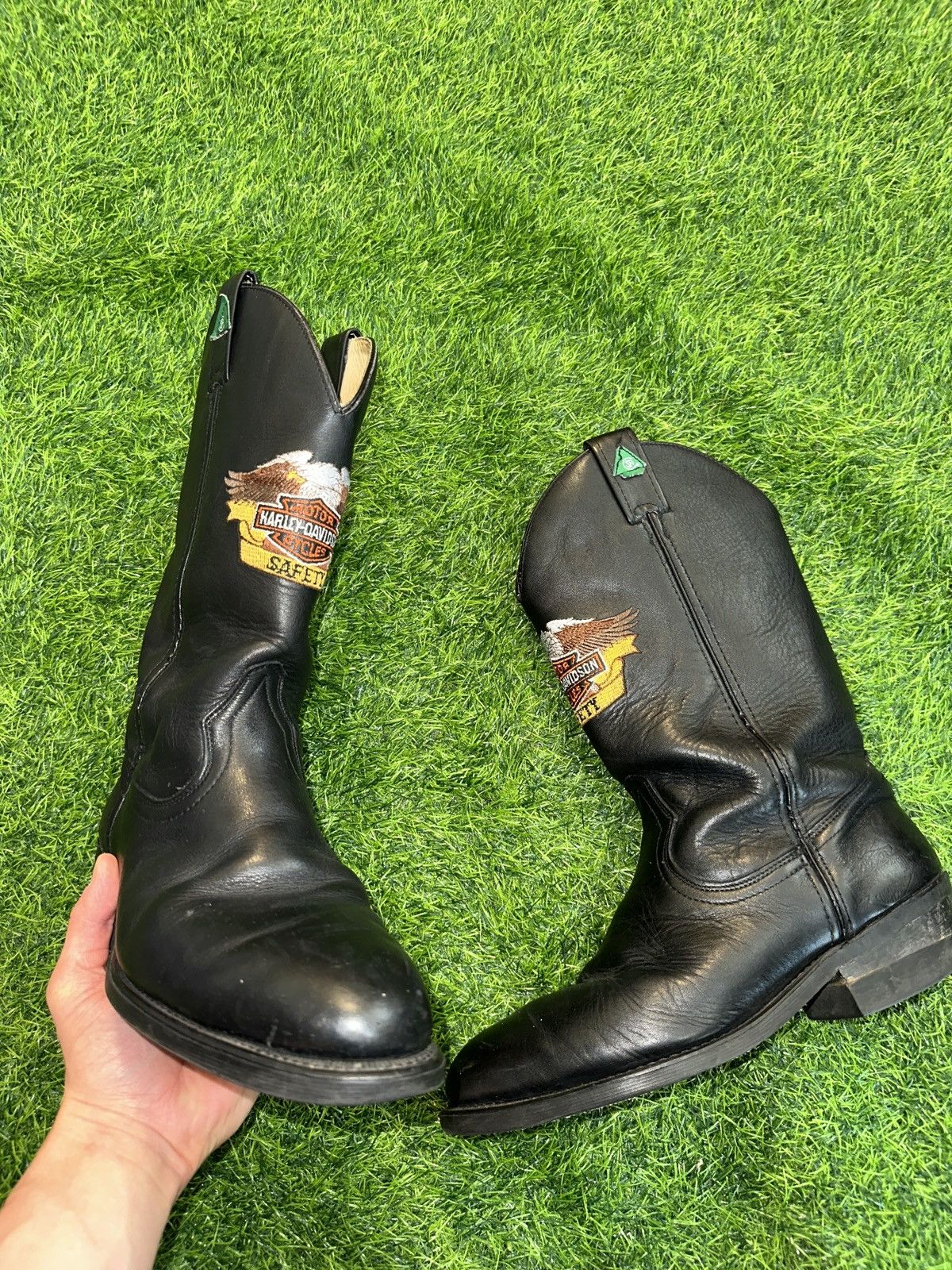 Vintage harley davidson safety boots size 8.5