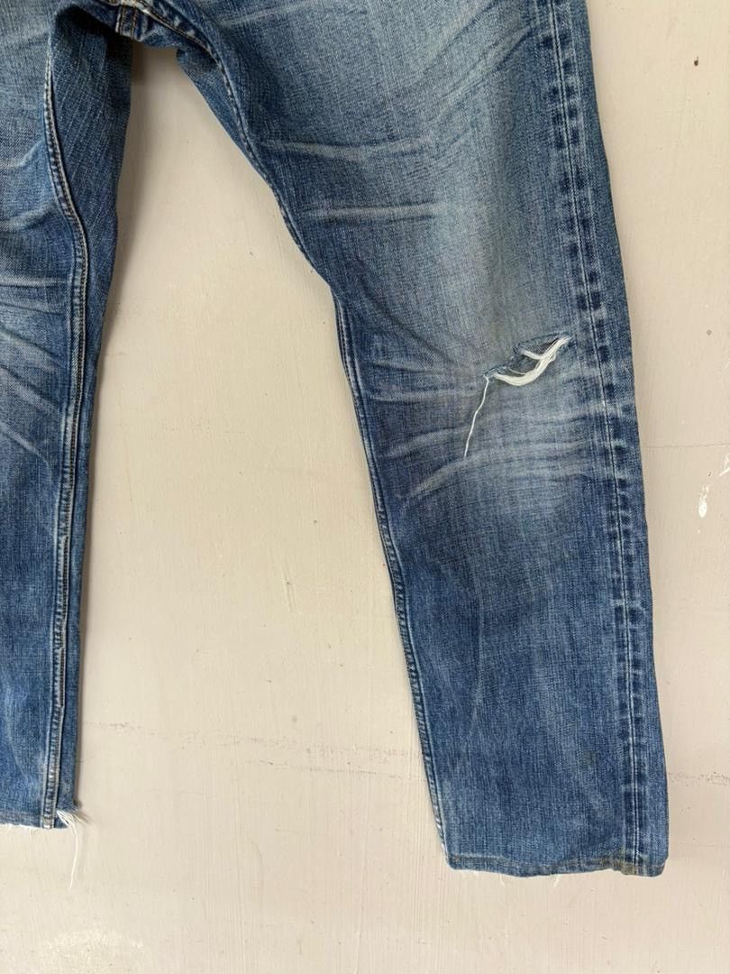 Japanese Brand Vtg XLarge Denim Pant Selvedge Distressed Denim Size US 32 / EU 48 - 5 Thumbnail