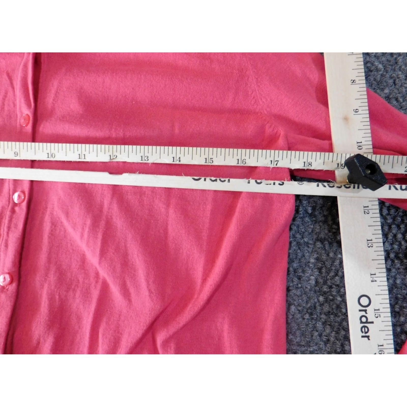 Loft Ann Taylor Loft Cardigan Shirt Women M Pink Knit Crew Neck Pullover Casual Rib Knit Long Sleeve Buttons Cotton Stretch Modern Fall Spring Winter Size M / US 6-8 / IT 42-44 - 5 Thumbnail