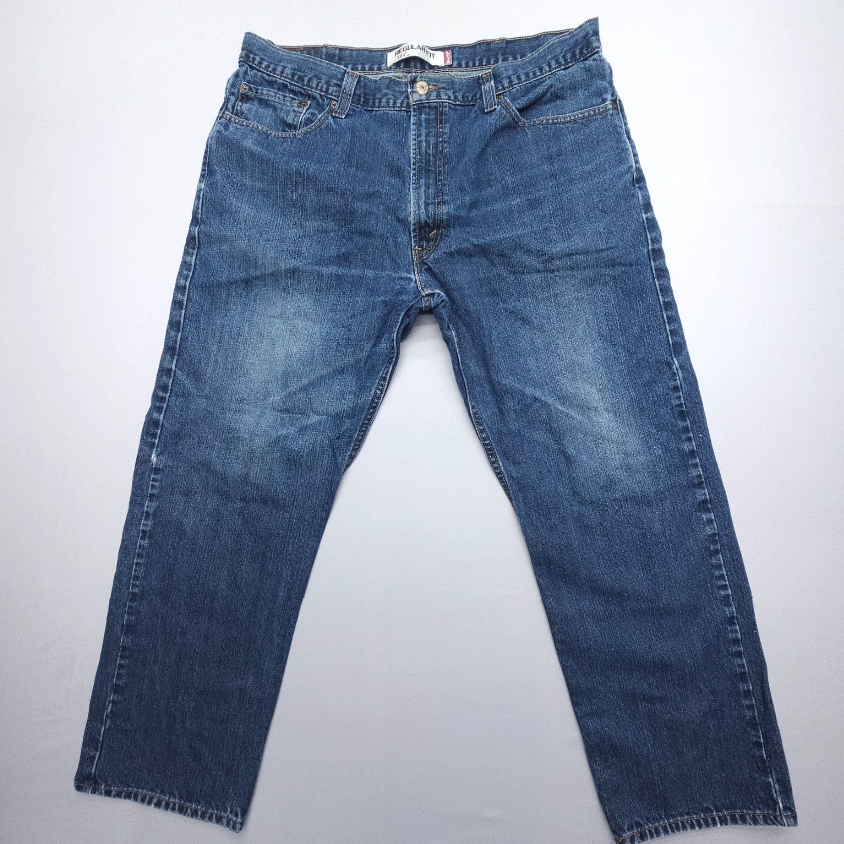 Levi's VINTAGE Levi's 505 Regular Straight Jeans Mens 40 x 30 Dark Wash Blue Denim 5-Pocket Model Levi's 505 American 90s/Mexico Mens Size US 40 / EU 56 - 2 Thumbnail