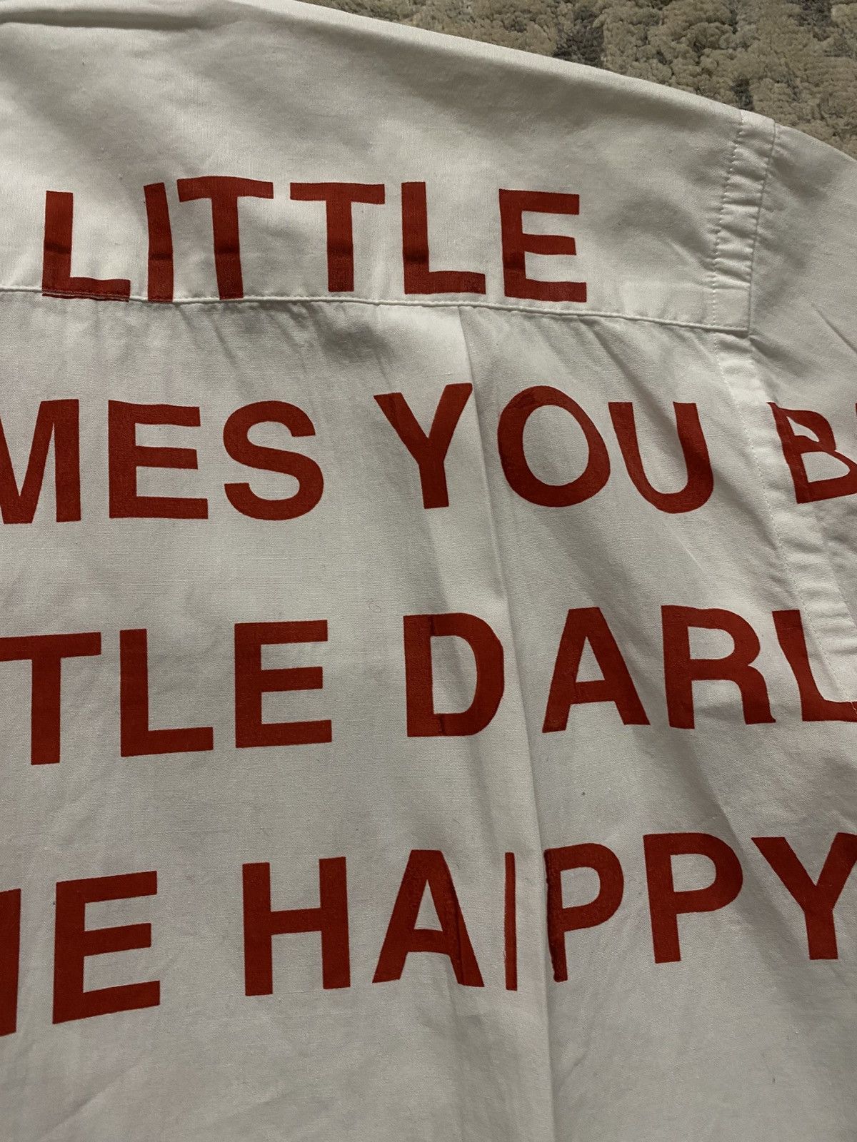 Comme des Garcons × Junya Watanabe SS02 Poem Shirt "My Little Darling" White and Red Size US M / EU 48-50 / 2 - 11 Thumbnail