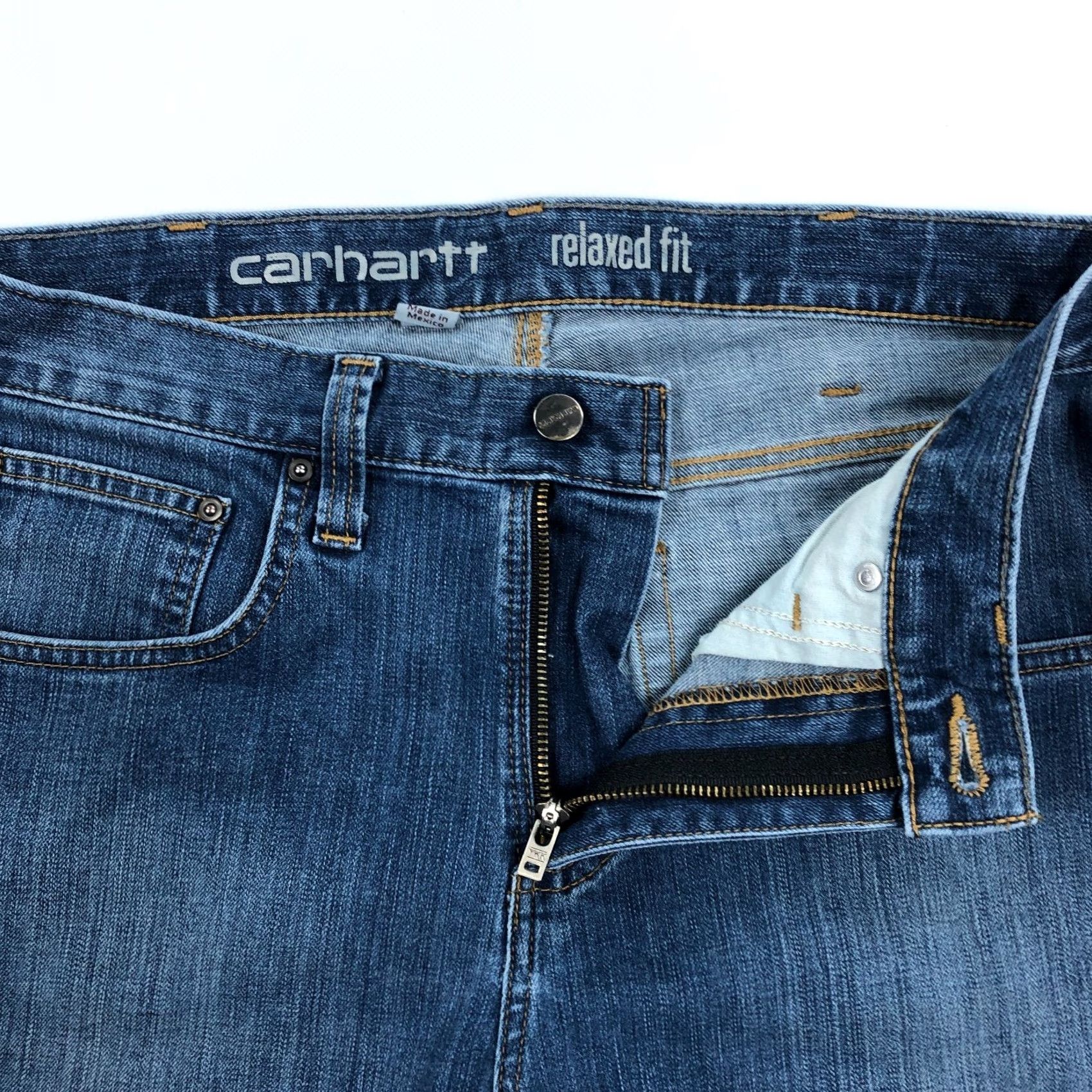 Carhartt Carhartt Jeans Mens 32x32 Rugged Flex Relaxed Blue Denim Pants Jeans 5-Pocket Mens Regular Blue Carhartt Rugged Flex straight fit jeans Size US 32 / EU 48 - 2 Thumbnail