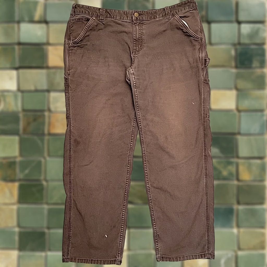 Carhartt Carhartt Pants Womens 8 Brown Canvas Carpenter Cargo 102080 Original Fit Work Crew Pants Womens Brown Canvas Carpenter Cargo 102080 Workwear Nos Size 30" / US 8 / IT 44 - 1 Thumbnail