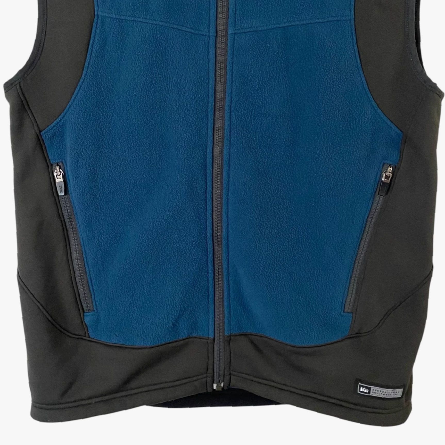 Vintage REI Co-op Vest Full-Zip Fleece Blue & Black Mens Small Hiking Travel Outerwear Vest Size US S / EU 44-46 / 1 - 6 Thumbnail