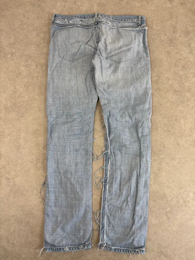 Maison Margiela FW2012 Maison Margiela H&M Light Blue Denim Inside-Out Jeans Size US 32 / EU 48 - 6 Thumbnail