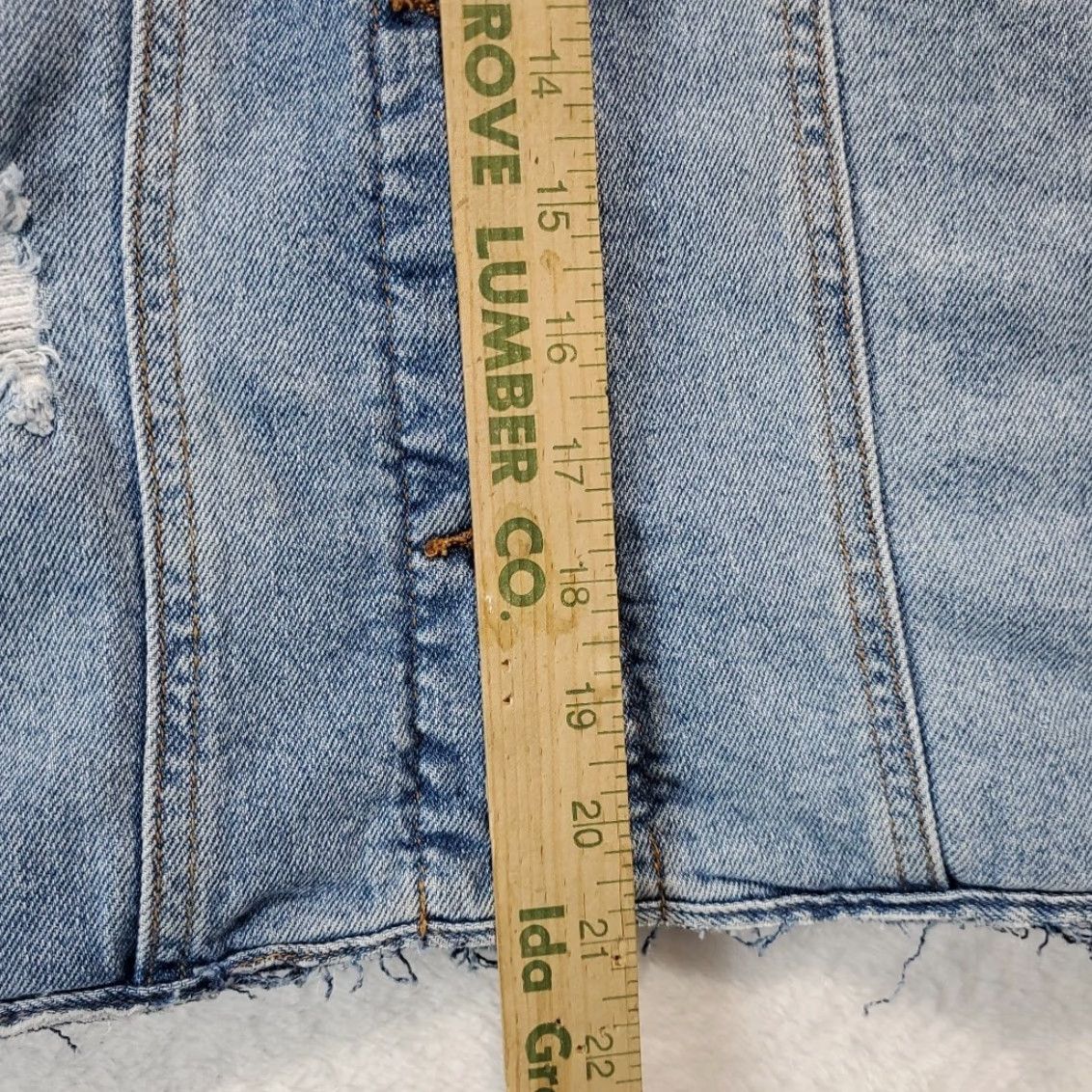 Vintage VINTAGE RE generation Women's Blue Jean Jacket Distressed Grunge Celebrity Pink Size XL Size 40" / US 18 - 5 Thumbnail