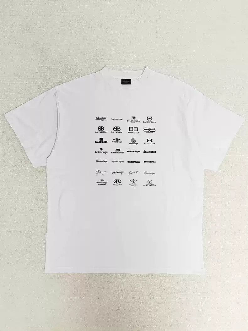 Balenciaga 23ss AOP Archives printed short sleeved T-shirt