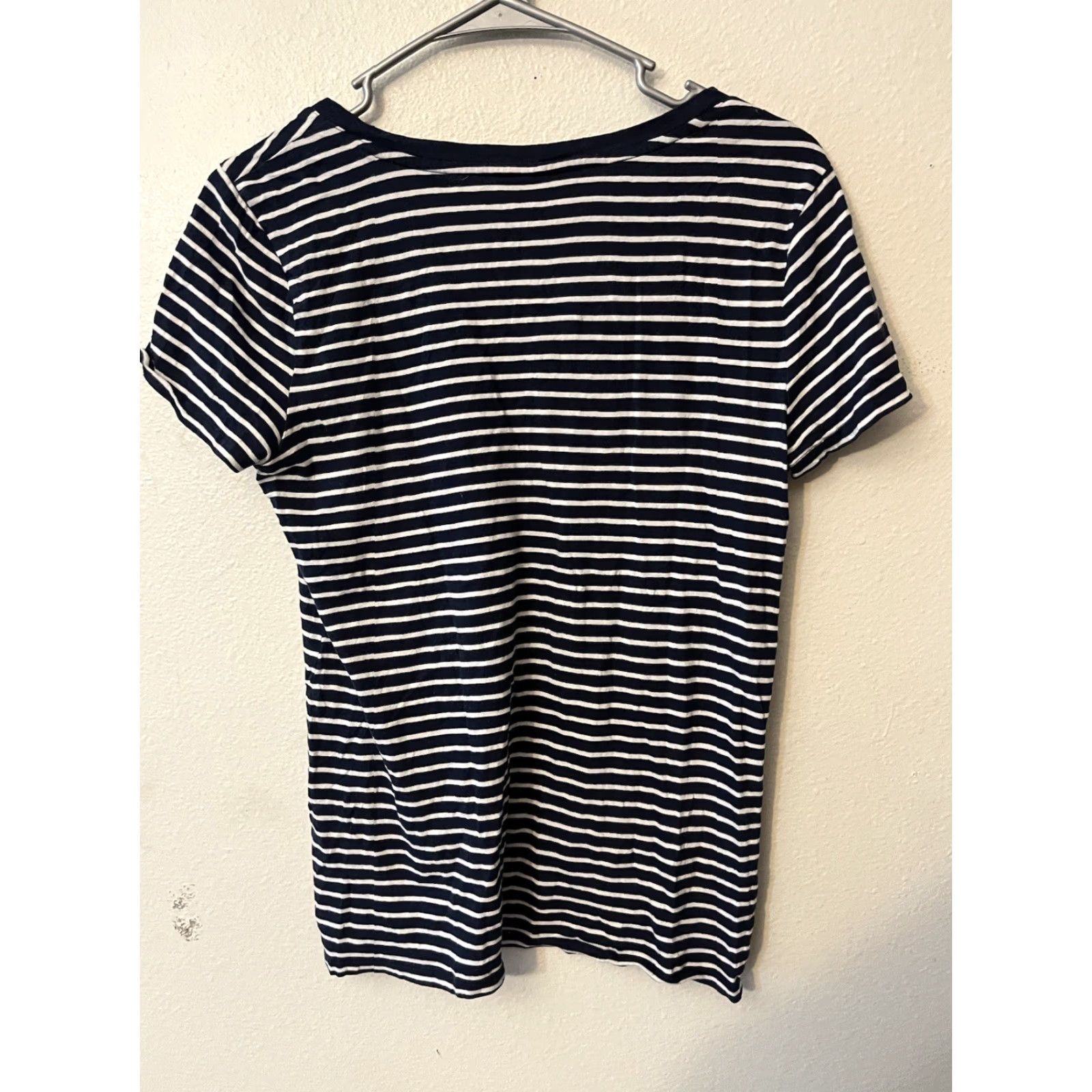 Vintage Gap Factory T-shirt, Favorite Favori Stripe, Blue stripes, Medium, V-neck Size M / US 6-8 / IT 42-44 - 2 Thumbnail