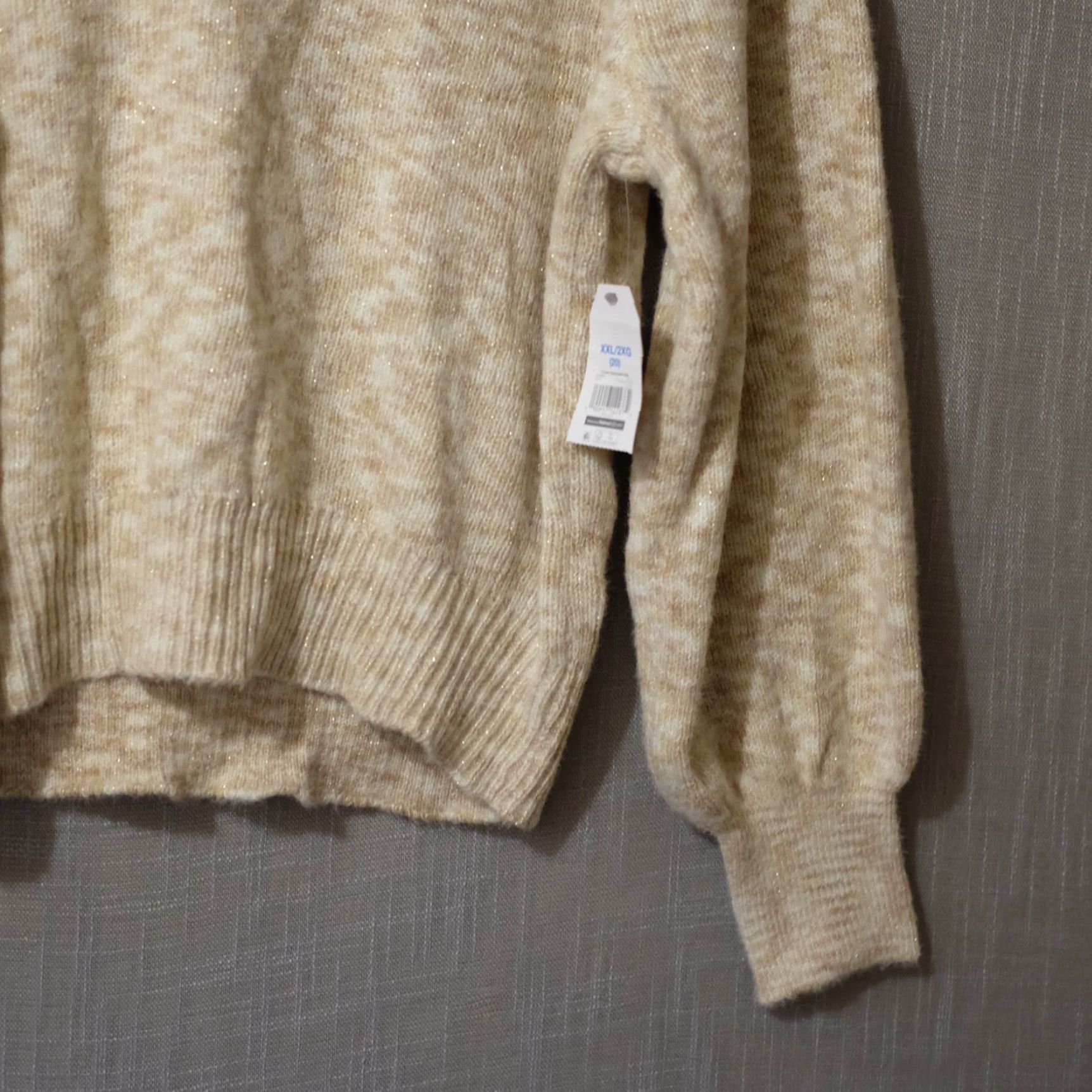 Vintage VINTAGE NWT Time and Tru Mock Neck Sweater Metallic Pullover Women's XXL (20) #A11-38 Size XXL / US 16-18 / IT 52-54 - 4 Thumbnail