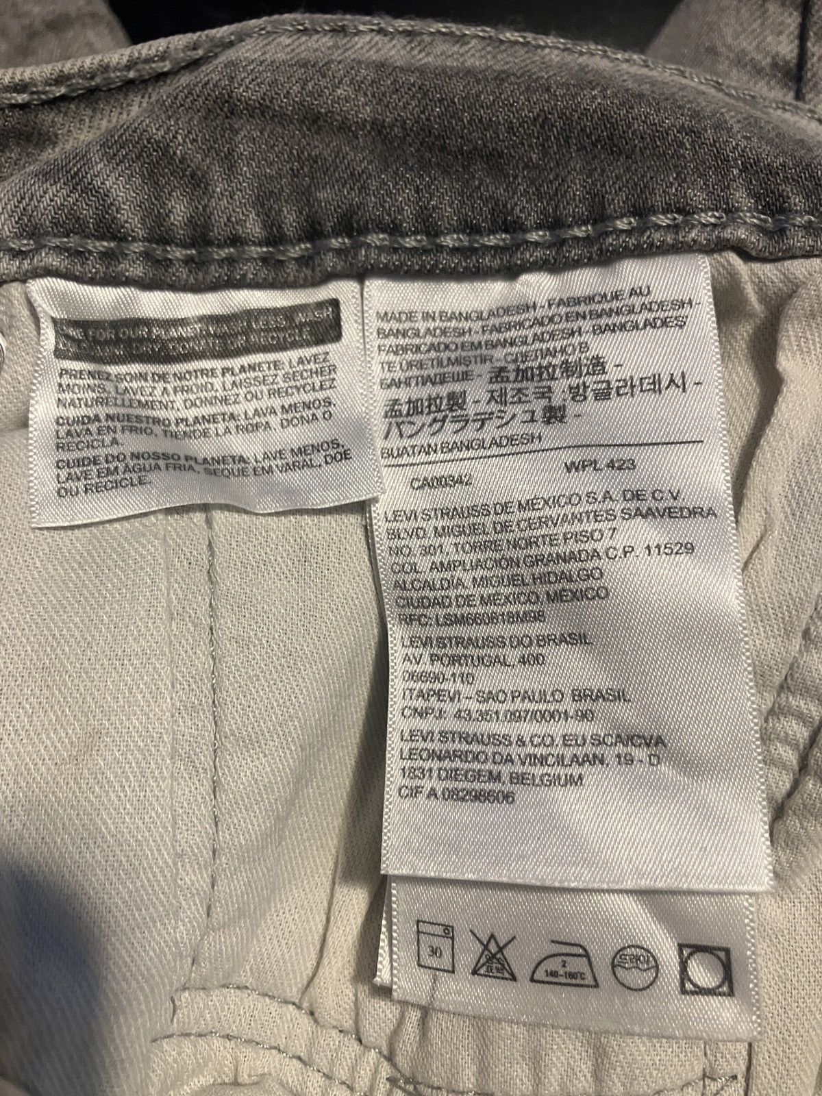 Levi's Levi’s 510 Grey Skinny Jeans Size US 34 / EU 50 - 4 Thumbnail