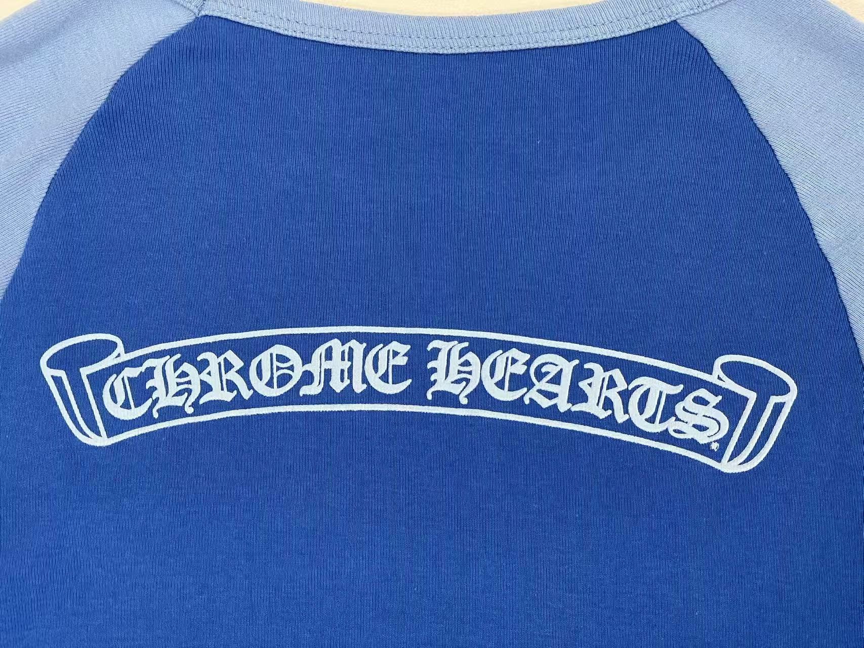 Chrome Hearts Chrome Hearts Blue Floral Long Mid Sleeve Babyshirt Size M / US 6-8 / IT 42-44 - 6 Thumbnail