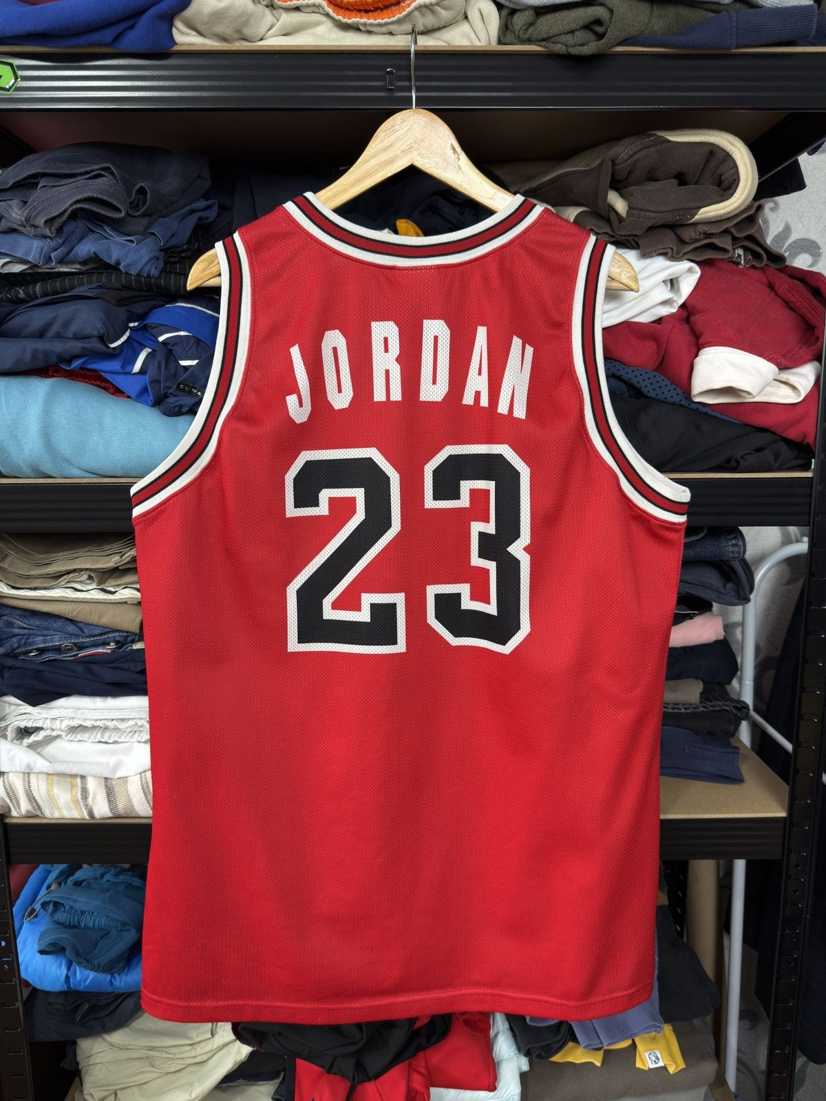 Champion × Vintage VINTAGE 90s CHAMPION JORDAN CHICAGO BULLS JERSEY TEE TSHIRT Size US XL / EU 56 / 4 - 17 Thumbnail