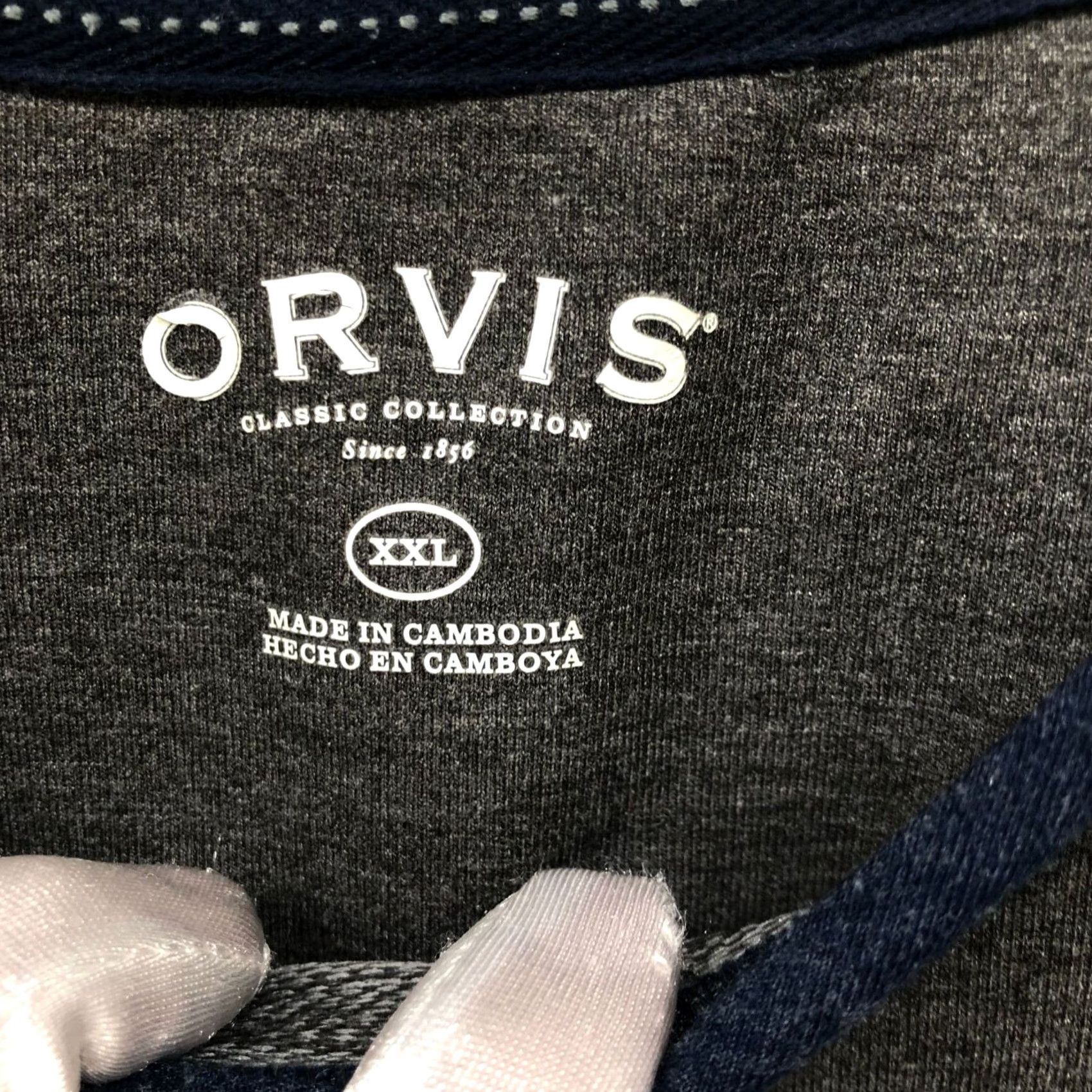 Orvis Orvis T-Shirt Raglan Long Sleeve Mens 2XL Gray Crewneck Active Performance Size US XXL / EU 58 / 5 - 3 Thumbnail