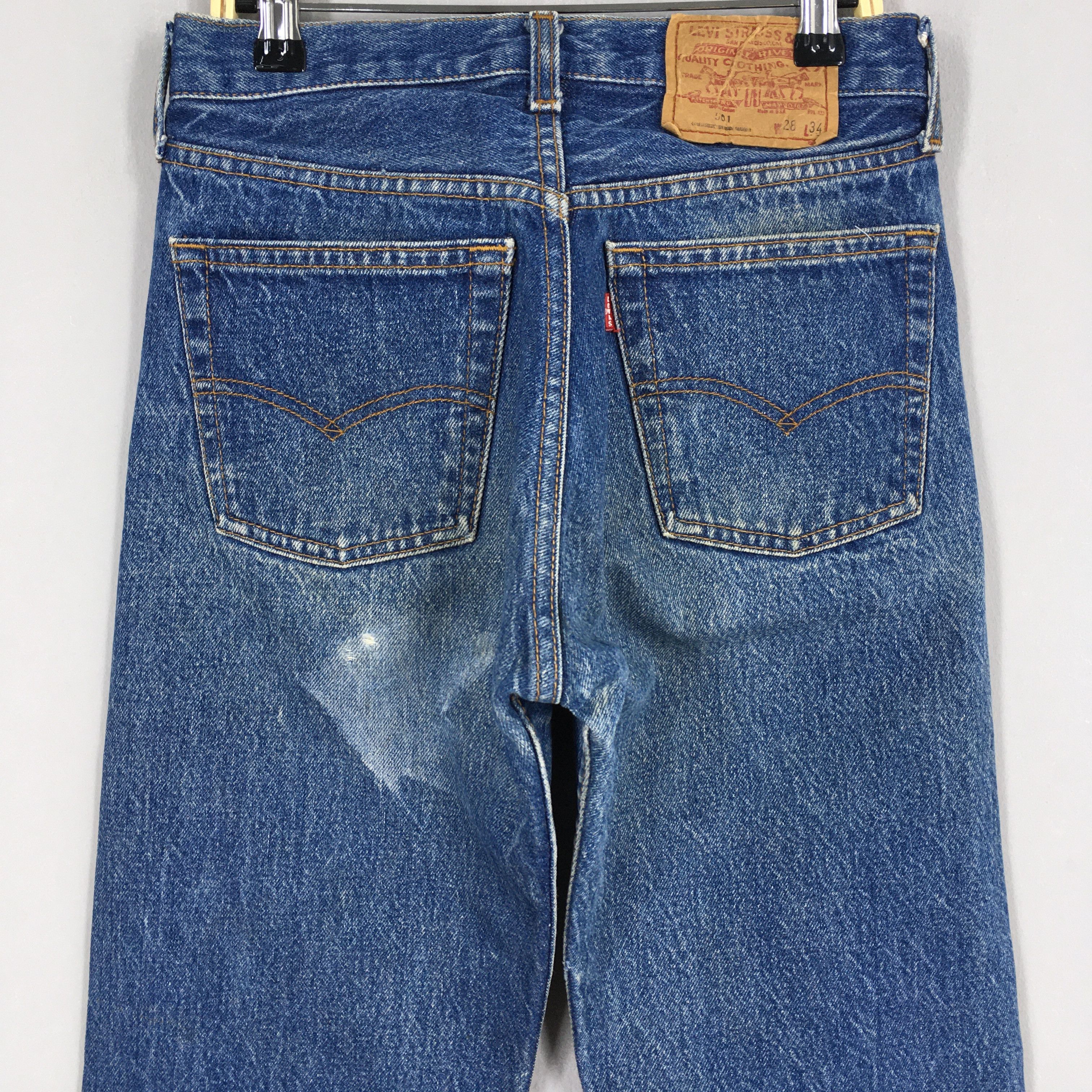 Levi's Size 26x30 Vintage 90s Levi's 501 Faded Blue Jeans S874 Size 26" / US 2 / IT 38 - 9 Thumbnail