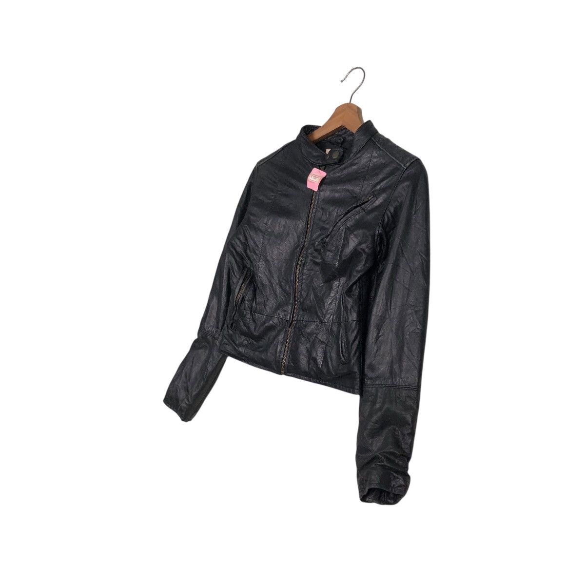 Japanese Brand 📌Vintage Cropped Biker Leather Jacket Crisp Issey Miyake Size US M / EU 48-50 / 2 - 3 Thumbnail