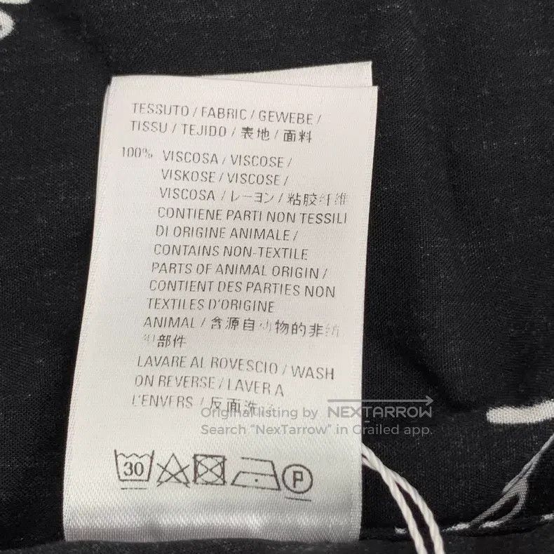 Balenciaga Balenciaga Black Logo Letter All-Over Printed Short Sleeve Size XXS / US 00 / IT 34 - 7 Thumbnail
