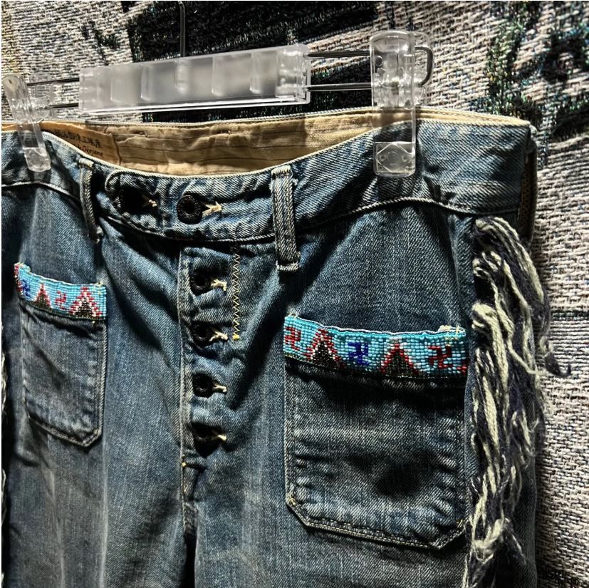 Kapital Kapital Beaded Fringe denim Shorts Size US 32 / EU 48 - 2 Thumbnail