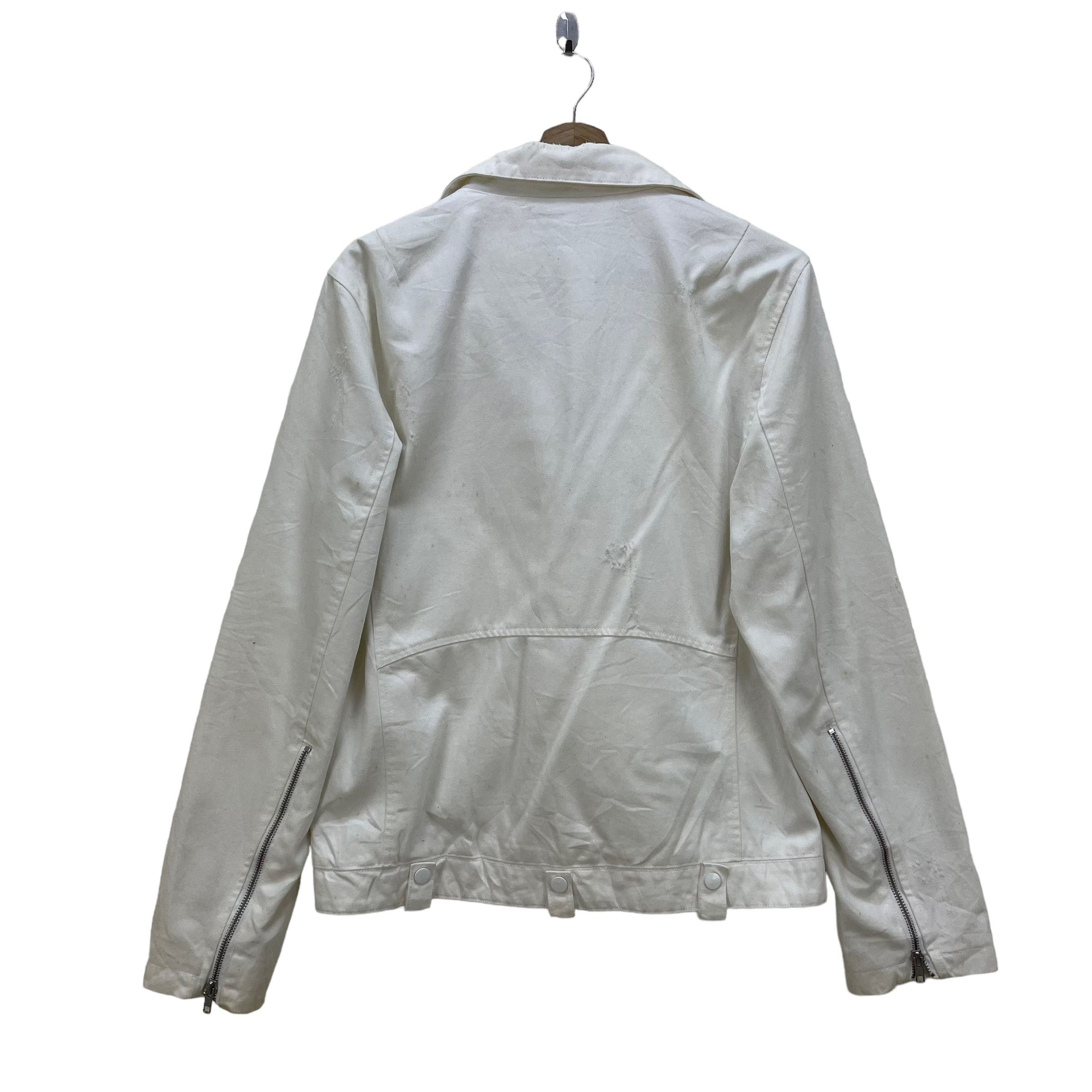 Japanese Brand Japanese Danke Schon Distressed Denim Jacket Double Collar Size M / US 6-8 / IT 42-44 - 2 Thumbnail