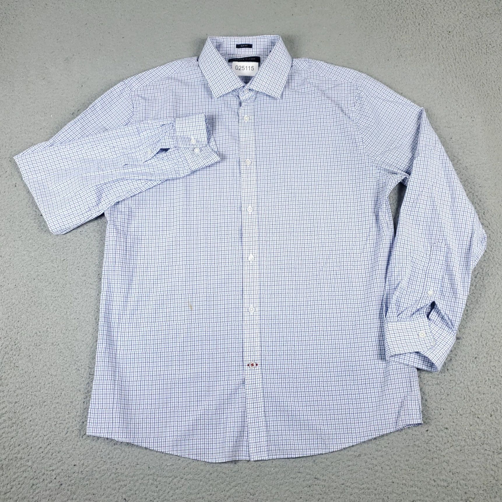 Tommy Hilfiger Tommy Hilfiger Shirt Mens Large Blue Plaid Casual Button Up Long Sleeve Size US L / EU 52-54 / 3 - 2 Thumbnail