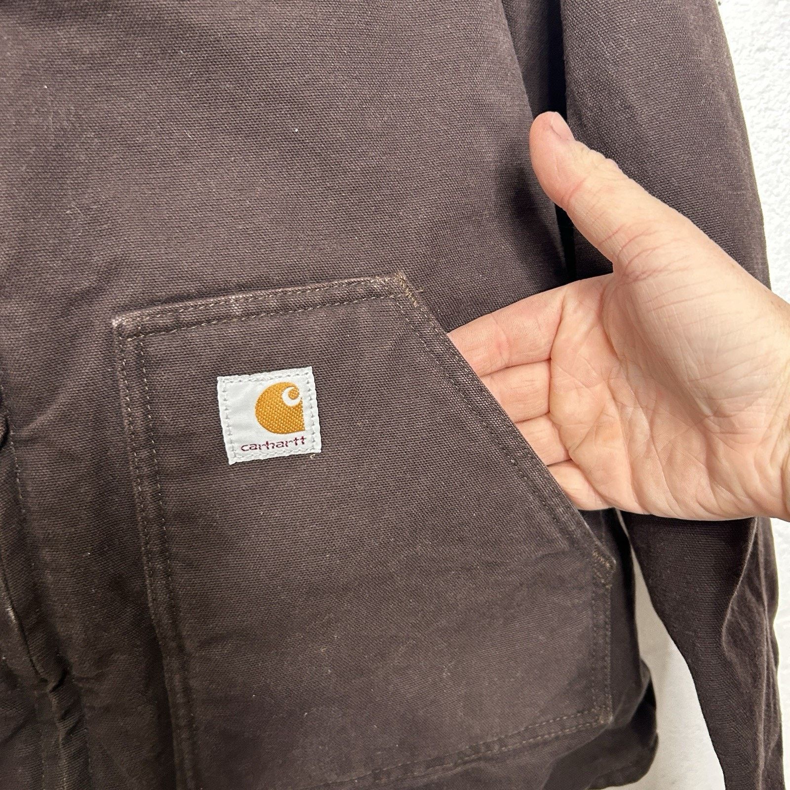 Carhartt Vintage Carhartt Sherpa-Lined Jacket “Dark Brown” WJ022 DKB Size L / US 10 / IT 46 - 4 Thumbnail