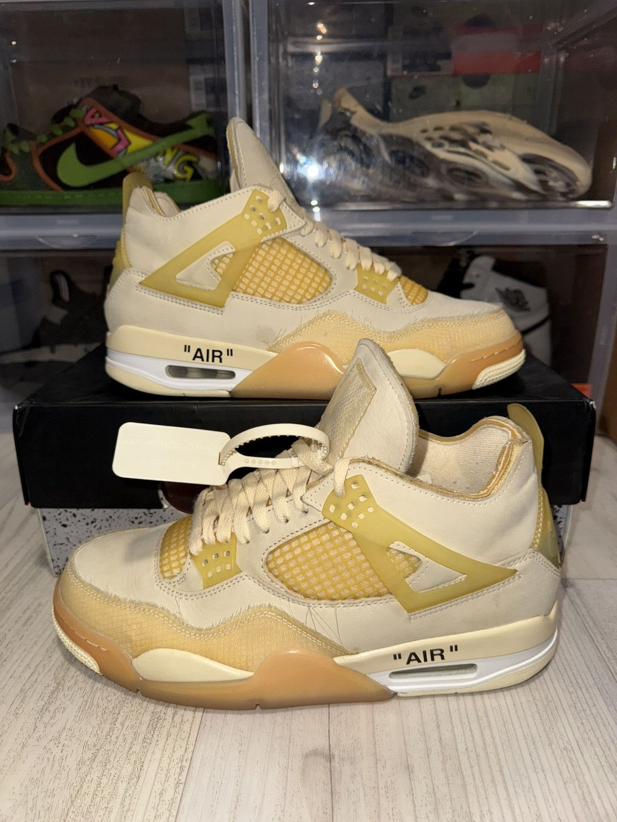 Jordan Brand × Off-White Women’s Air Jordan 4 Retro SP Off White Sail Size US 11 / IT 41 - 2 Thumbnail