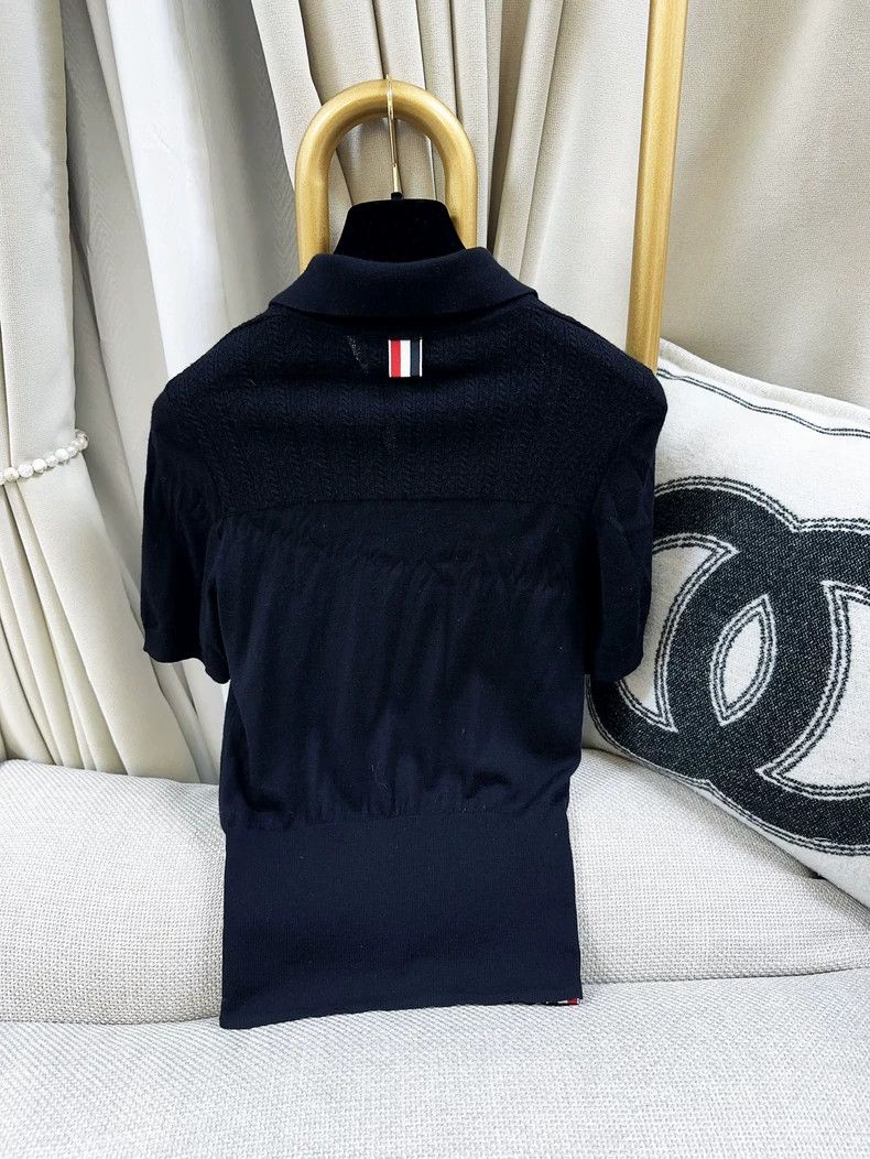 Thom Browne Thom browne Classic black short-sleeved knitted short-sleev Size XS / US 0-2 / IT 36-38 - 2 Thumbnail