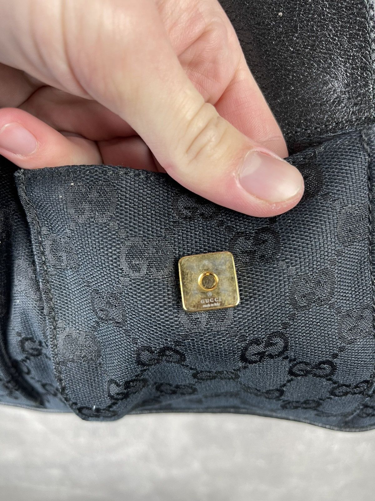 Gucci × Tom Ford × Vintage Gucci Guccissima 00s Leather Black Shoulders Tote Bag Size ONE SIZE - 8 Thumbnail