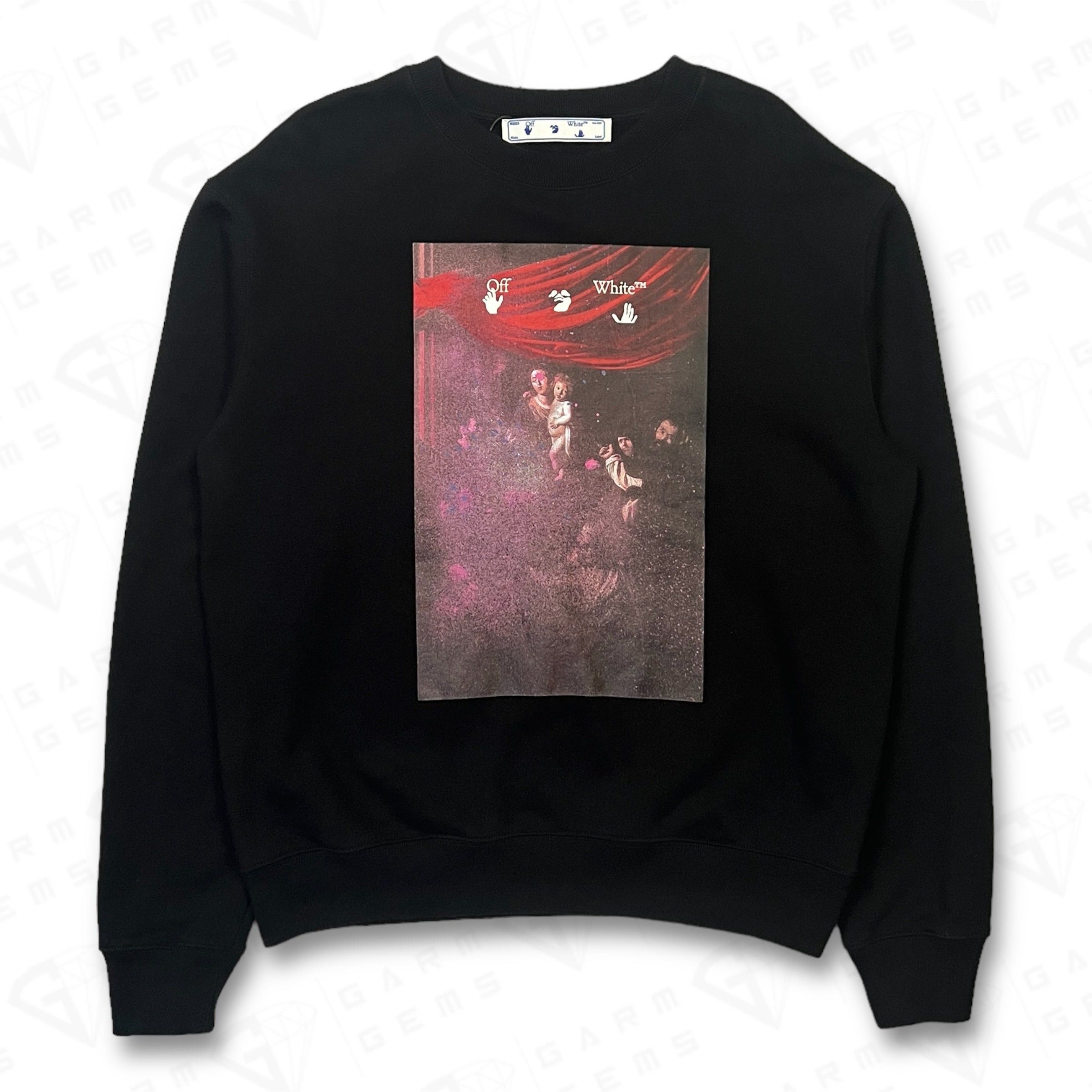 Off-White Off-White Sprayed Caravaggio Arrows Sweatshirt Size US XL / EU 56 / 4 - 1 Thumbnail