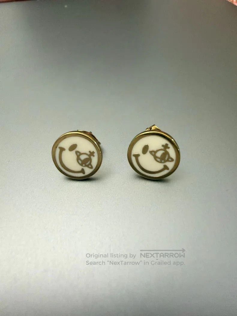 Vivienne Westwood Vivienne Westwood Saturn smiley face earrings Size ONE SIZE - 1 Thumbnail