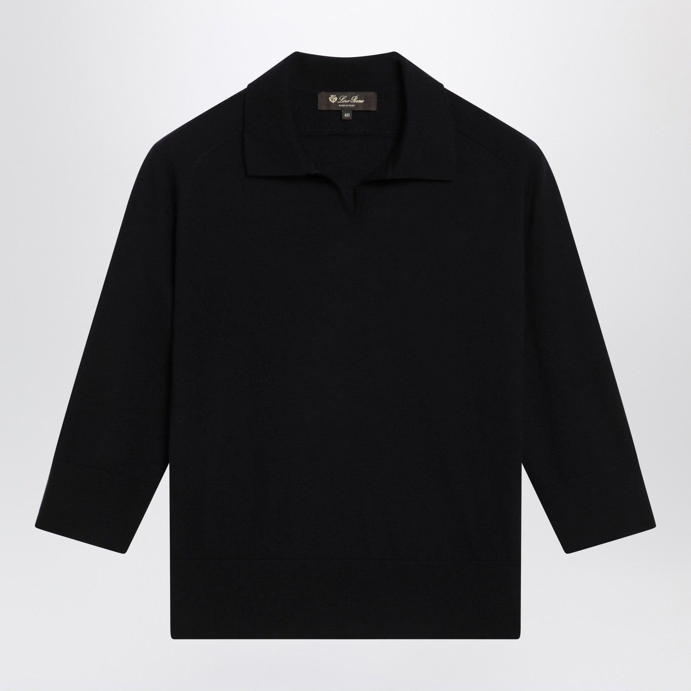 Loro Piana Loro Piana Navy Cashmere Polo Size M / US 6-8 / IT 42-44 - 1 Thumbnail