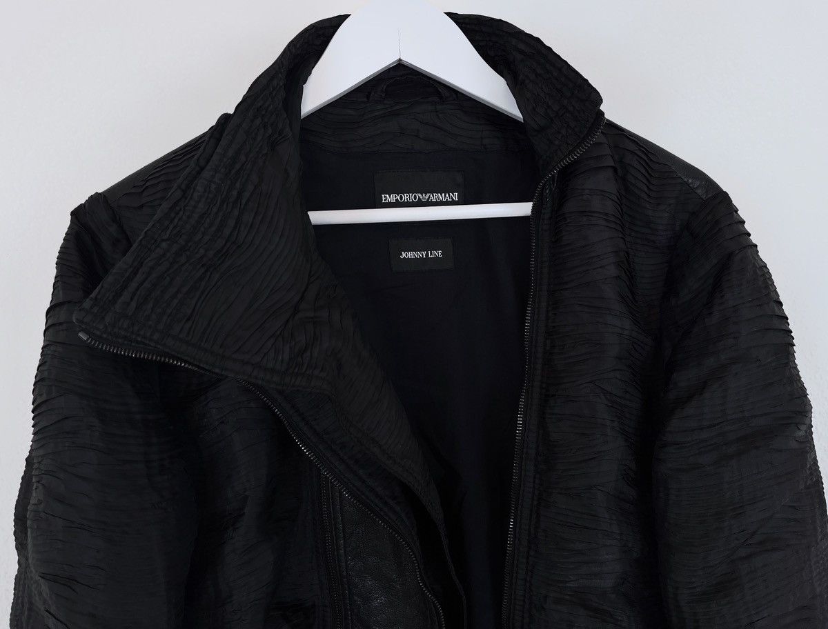 Armani × Emporio Armani × Giorgio Armani SS2011 Emporio Armani Plisse Hybrid 2-Zip Leather Jacket Size US M / EU 48-50 / 2 - 14 Thumbnail