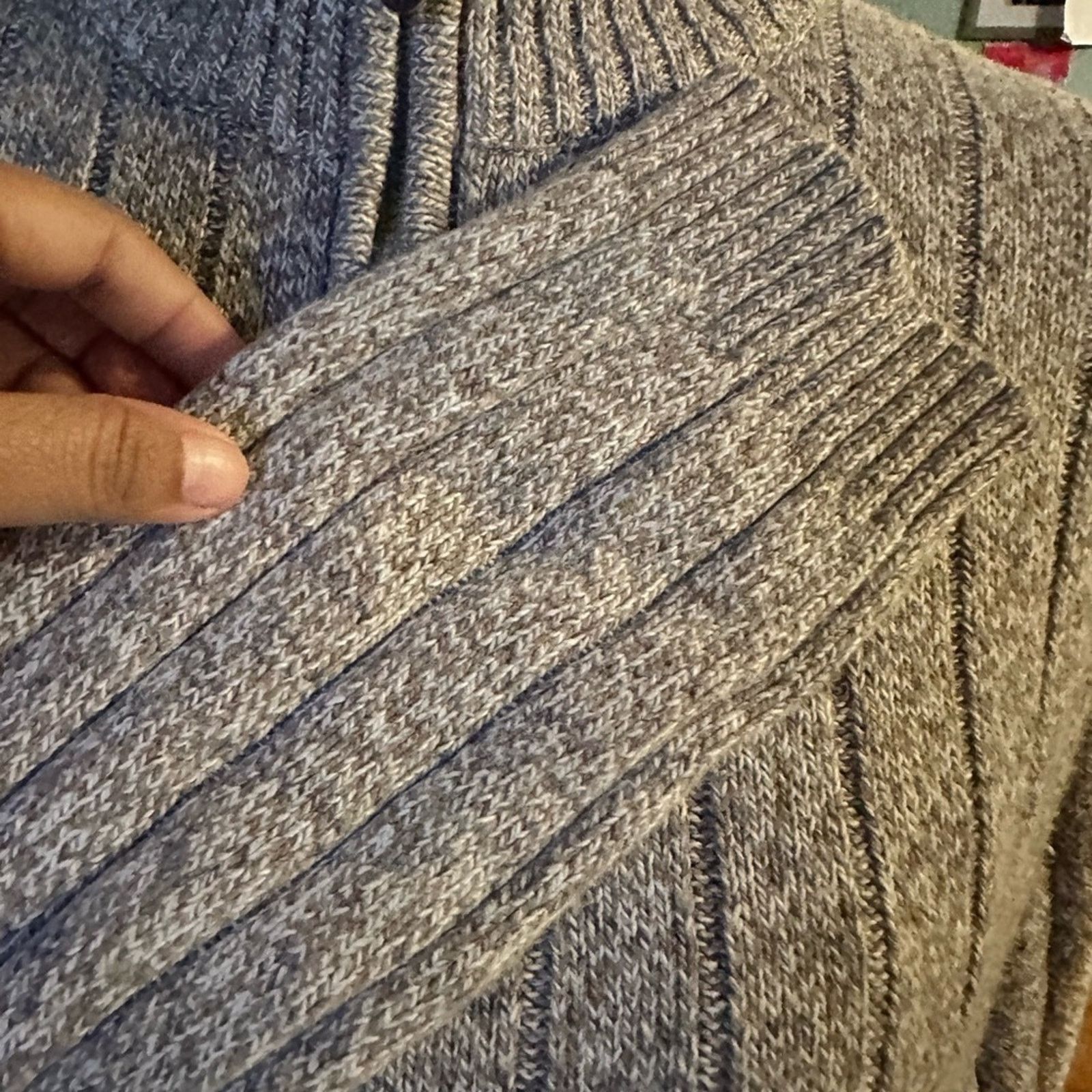 Oscar De La Renta Oscar de la Renta Grey Cable Knit Sweater – Size L Size L / US 10 / IT 46 - 6 Thumbnail