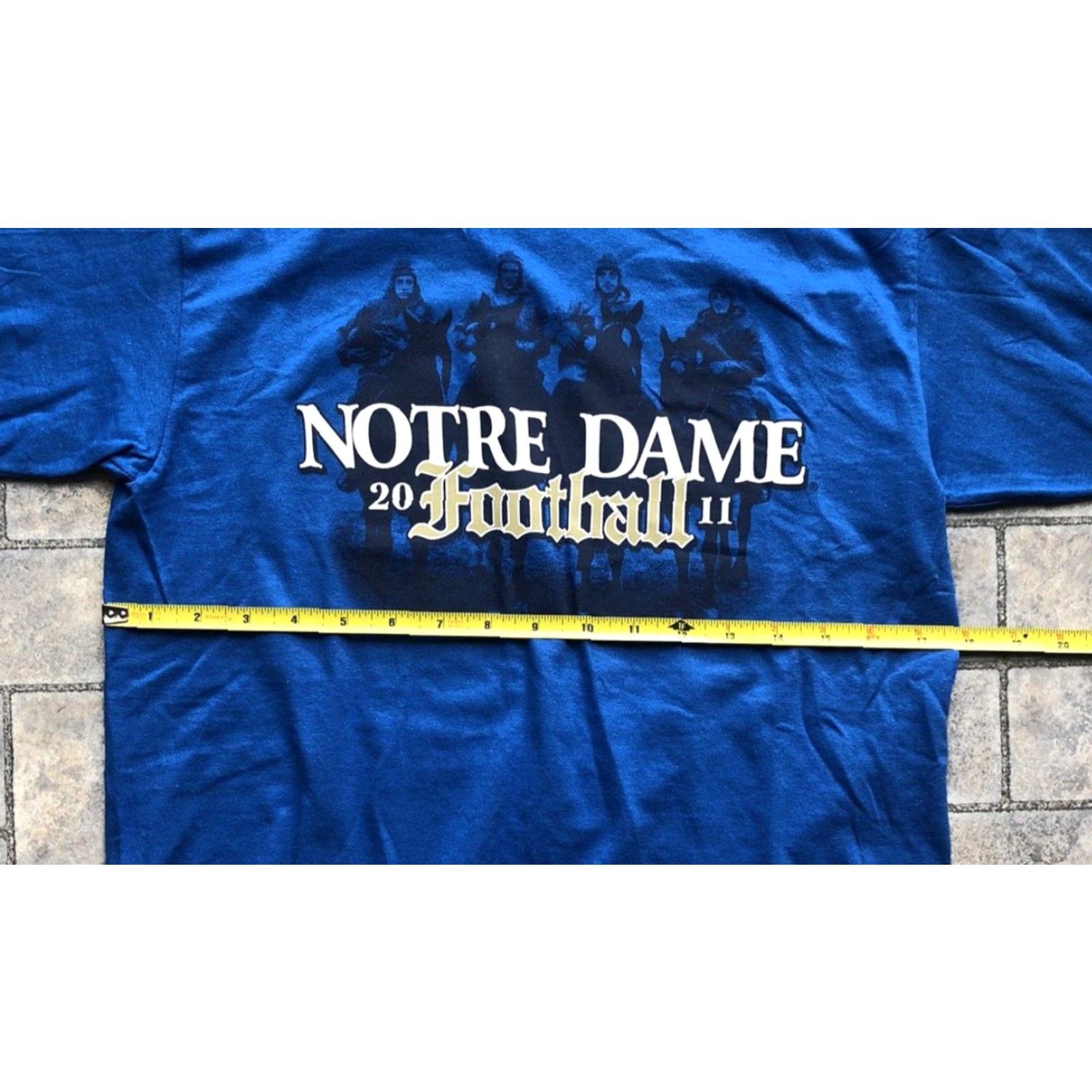 Adidas Notre Dame 2011 Football Adidas Mens SMALL T Shirt Blue Short Sleeve NWT Size US S / EU 44-46 / 1 - 4 Thumbnail