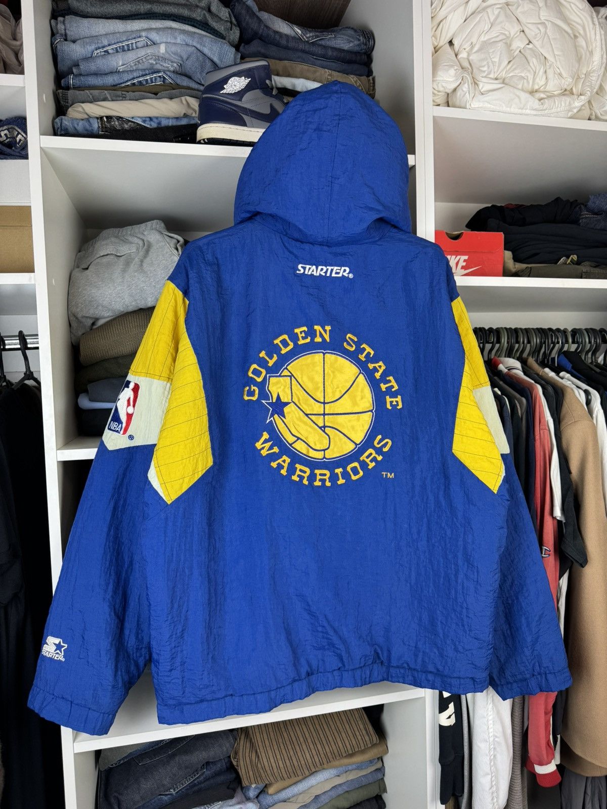 Starter Vintage Golden State Warriors Starter Pullover Anorak Jacket Size US L / EU 52-54 / 3 - 15 Thumbnail