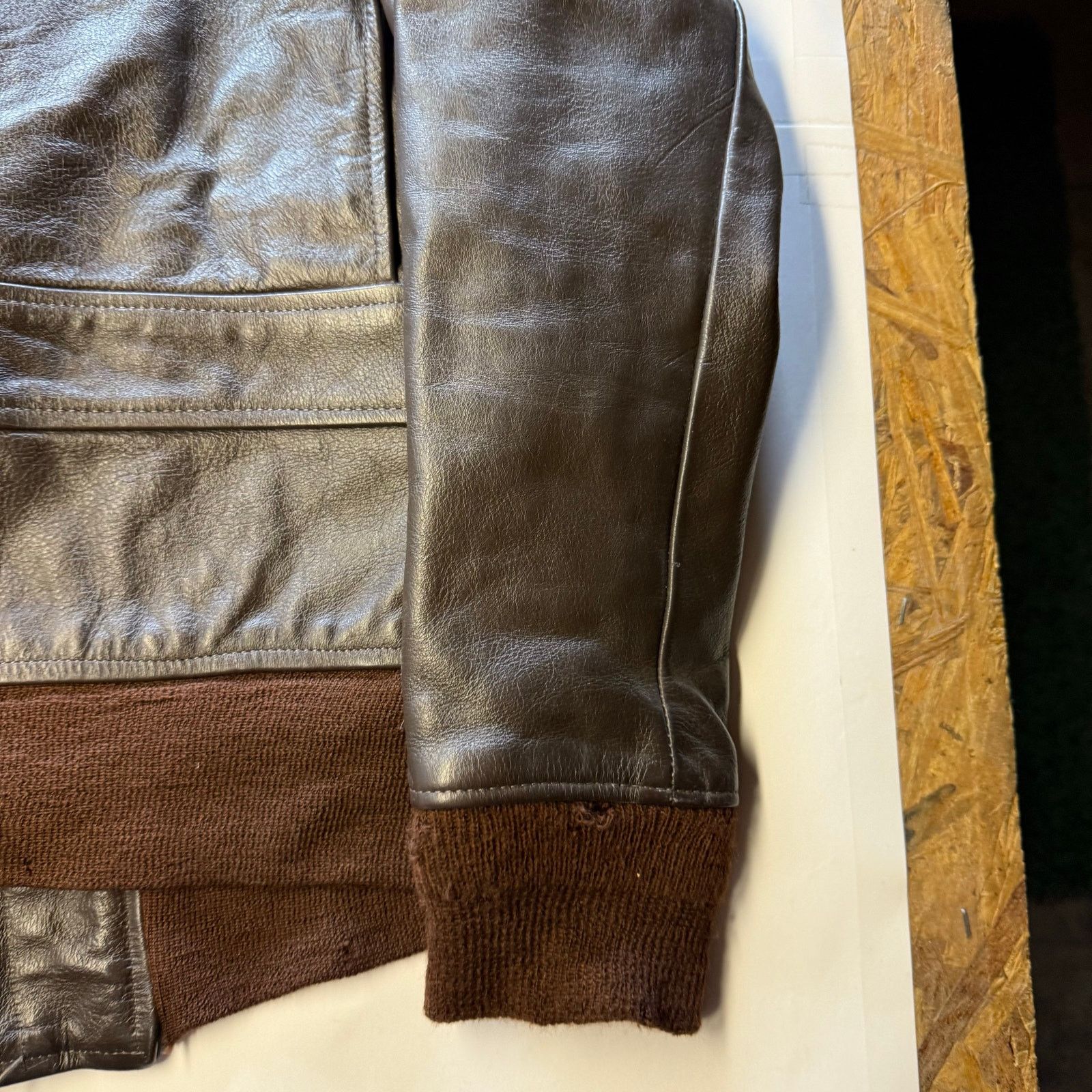 Other Jacket Flyer Leather Brill Bros Inc. Brown/Brown Size 40 Size US XXS / EU 40 - 17 Thumbnail
