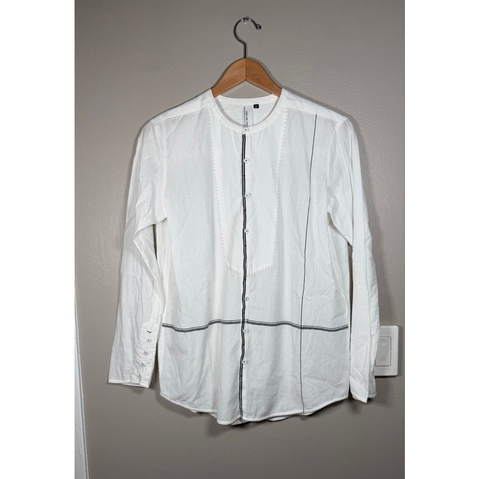 Pas de Calais Pas de Calais Indian Khadi Panel Blouse size 34FR/XS $378 Size XS / US 0-2 / IT 36-38 - 4 Thumbnail