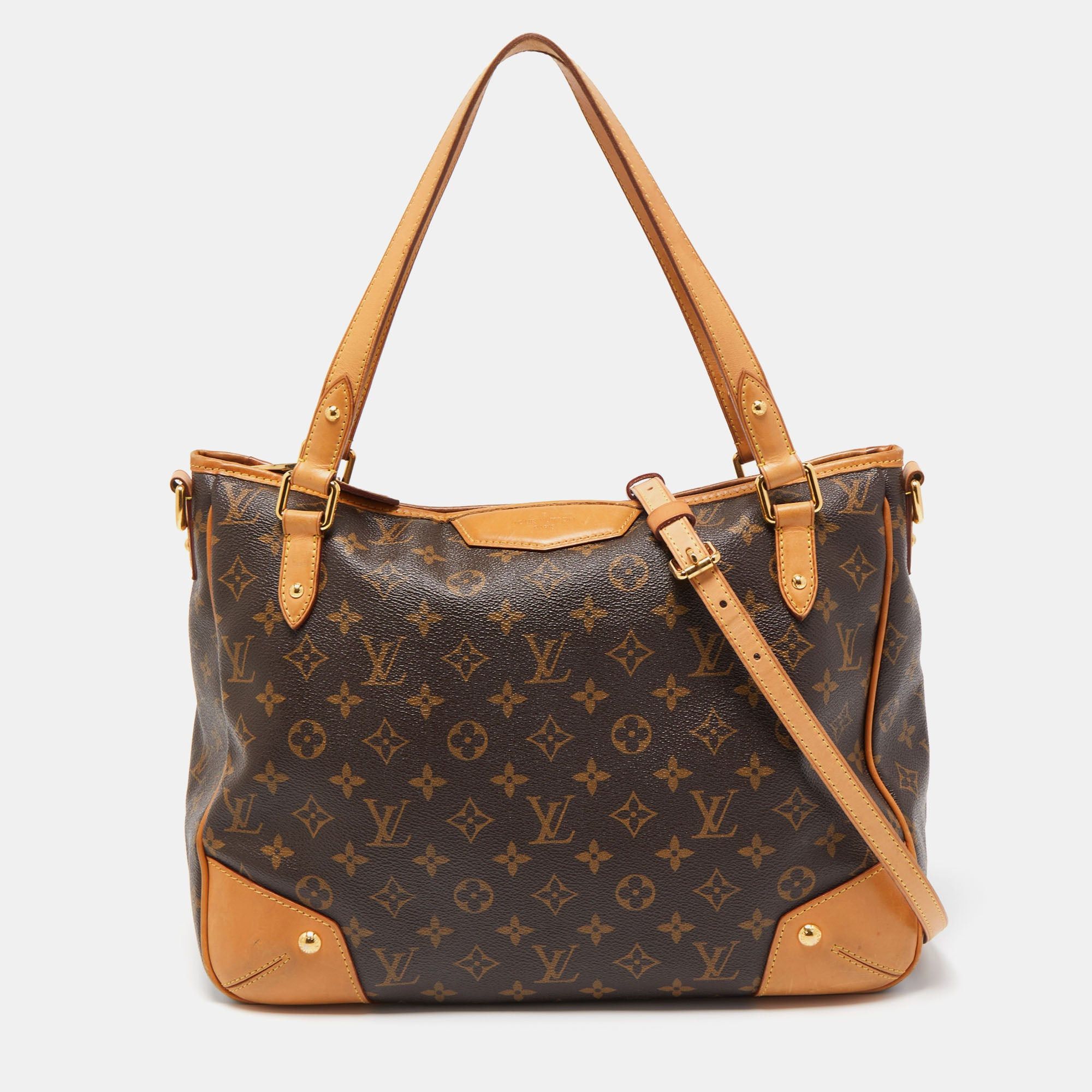 image of Louis Vuitton Monogram Canvas Estrela Mm Bag in Brown, Women's