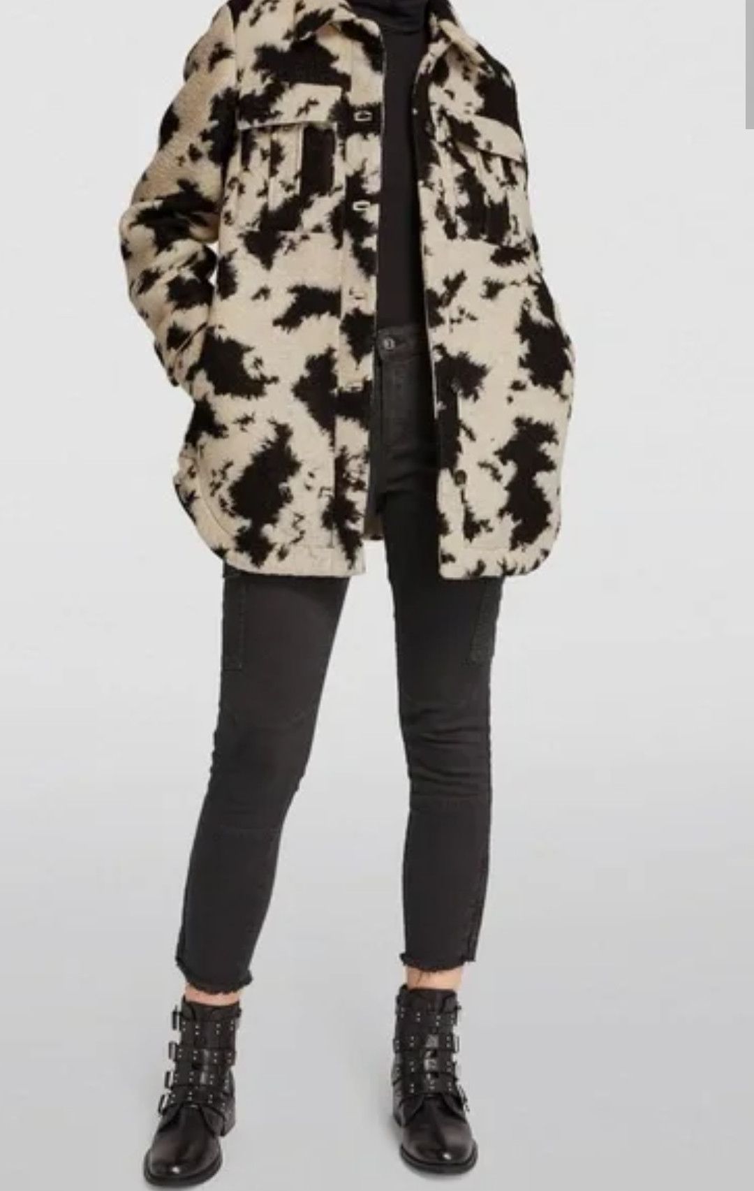 Allsaints Allsaints Jessa Jacket Coast Italian Monochrome Camo Print Size M / US 6-8 / IT 42-44 - 15 Thumbnail