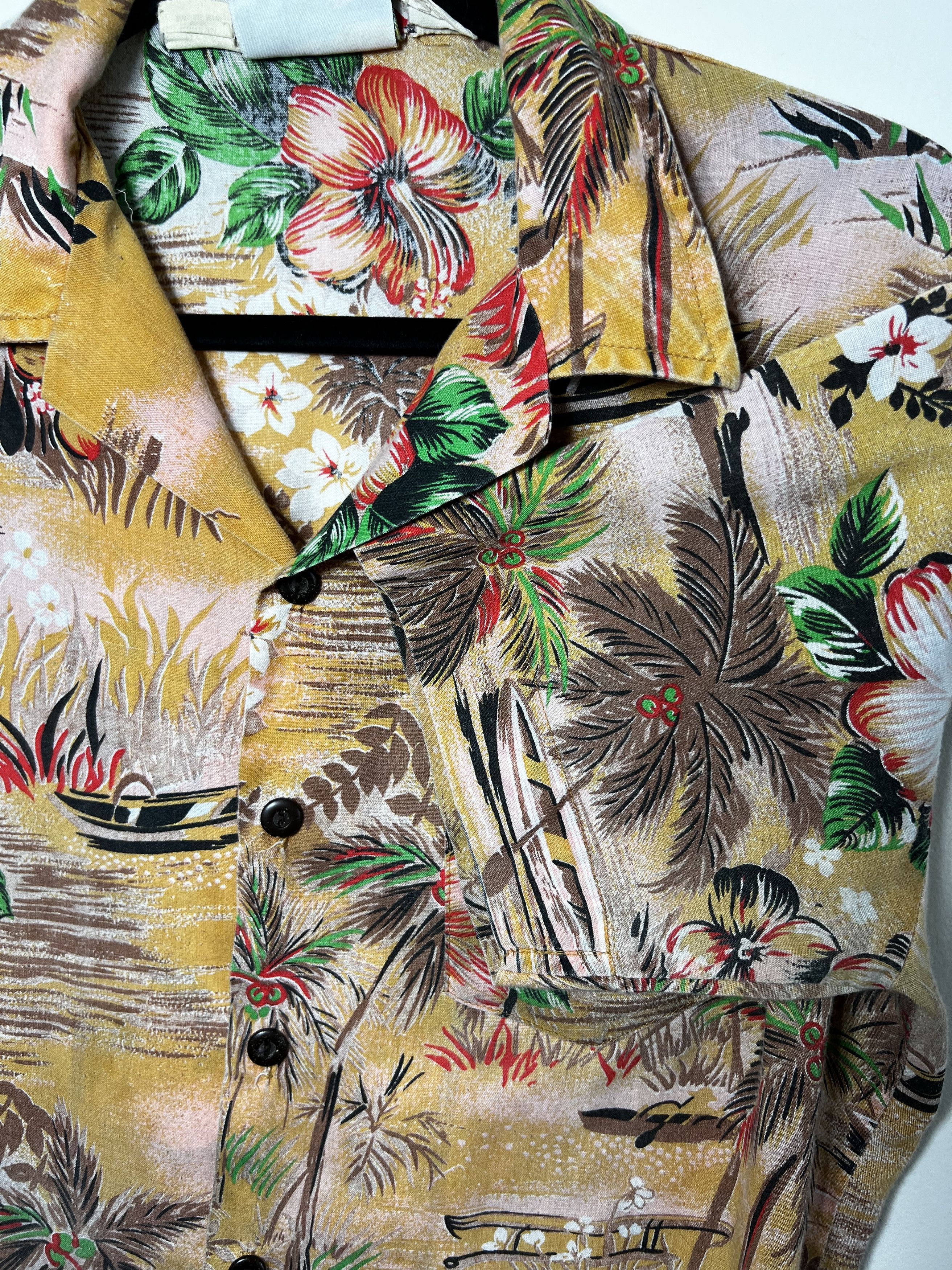 Kennington Ltd. × Vintage Vintage 70's Kennington California Hawaiian Print Button Up Size US M / EU 48-50 / 2 - 3 Thumbnail