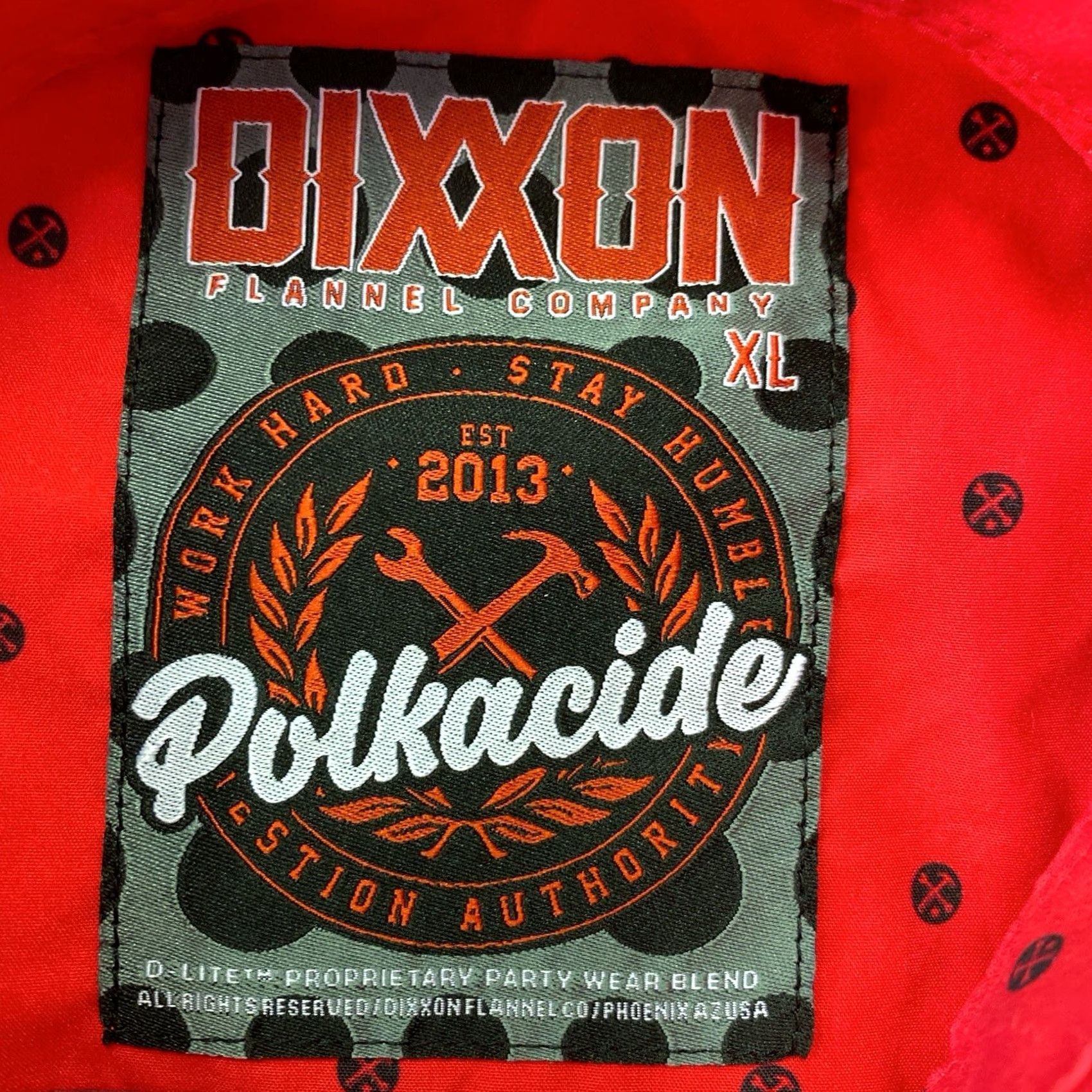 Vintage Dixxon Flannel Polkacide Short Sleeve Shirt Men’s XL Red Black Polka Dot Button-Up Casual Size US XL / EU 56 / 4 - 3 Thumbnail