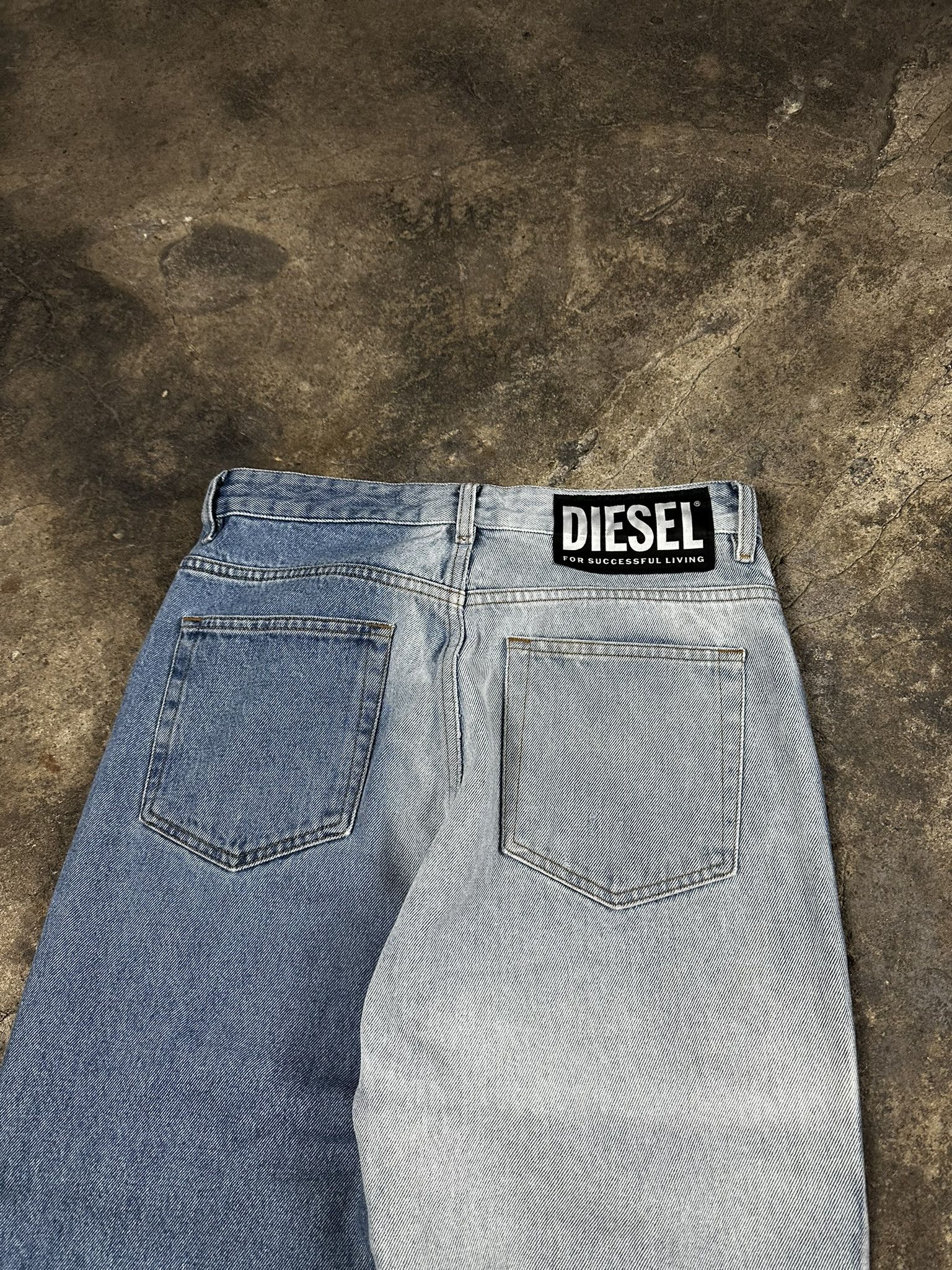 Diesel 90s Vintage Diesel Faded Washed Oversized Jeans Size US 29 - 2 Thumbnail